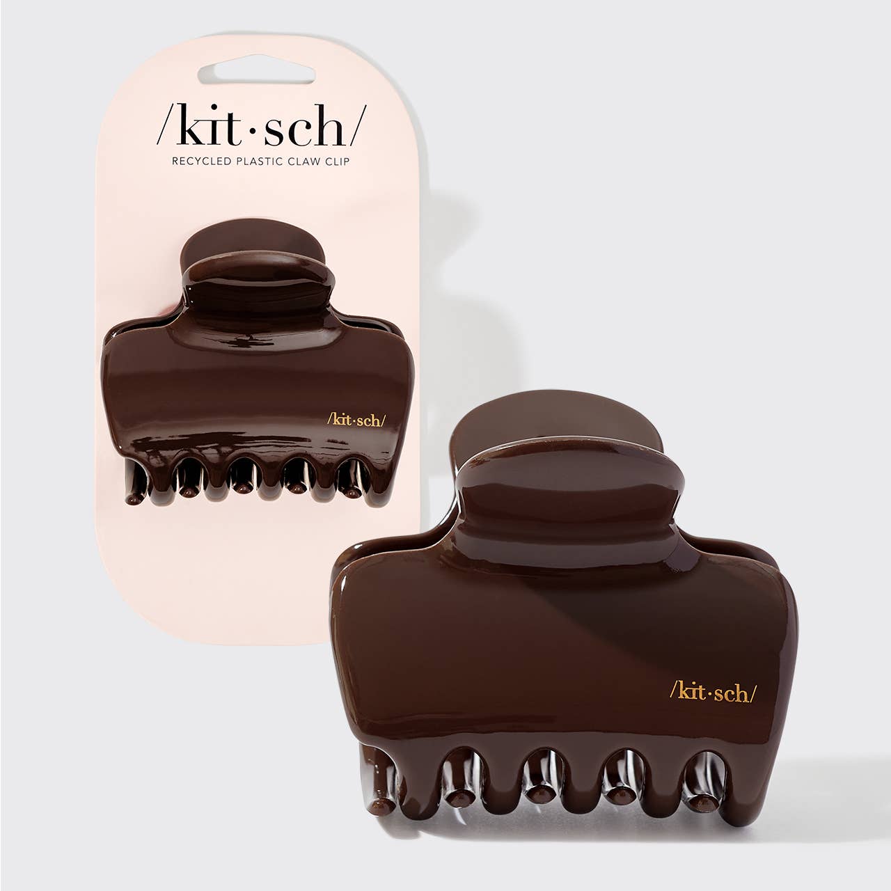 KITSCH: Recycled Plastic Puffy Cloud Clip 1pc - Chocolate