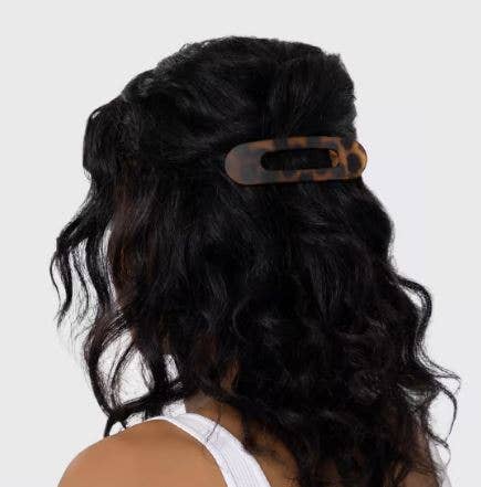 KITSCH: Flat Lay Claw Clip 2pc Flat - Black & Tort