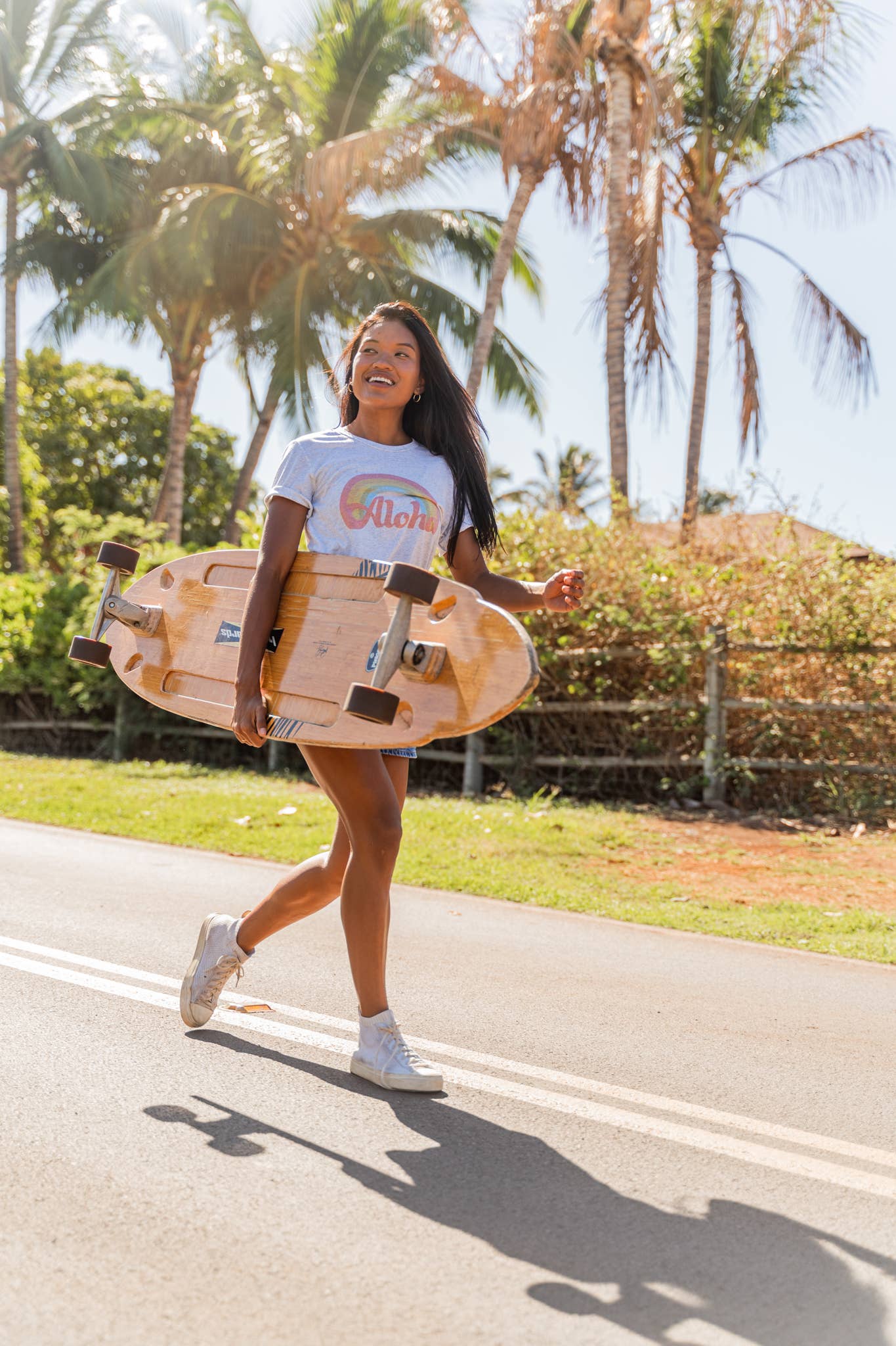 Aloha Lovely: Aloha Retro Rainbow Tee
