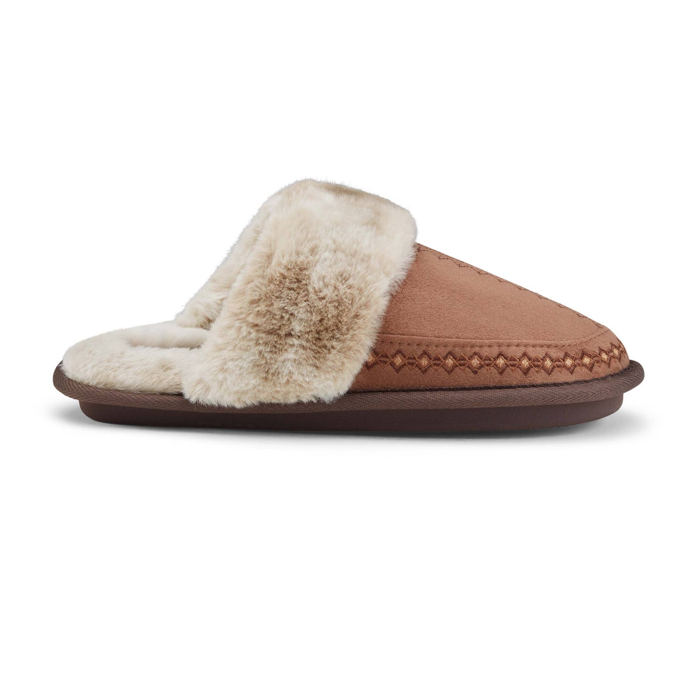 Cobian Women's Colima Mule Mocha Warm and Fuzzy Slipper
