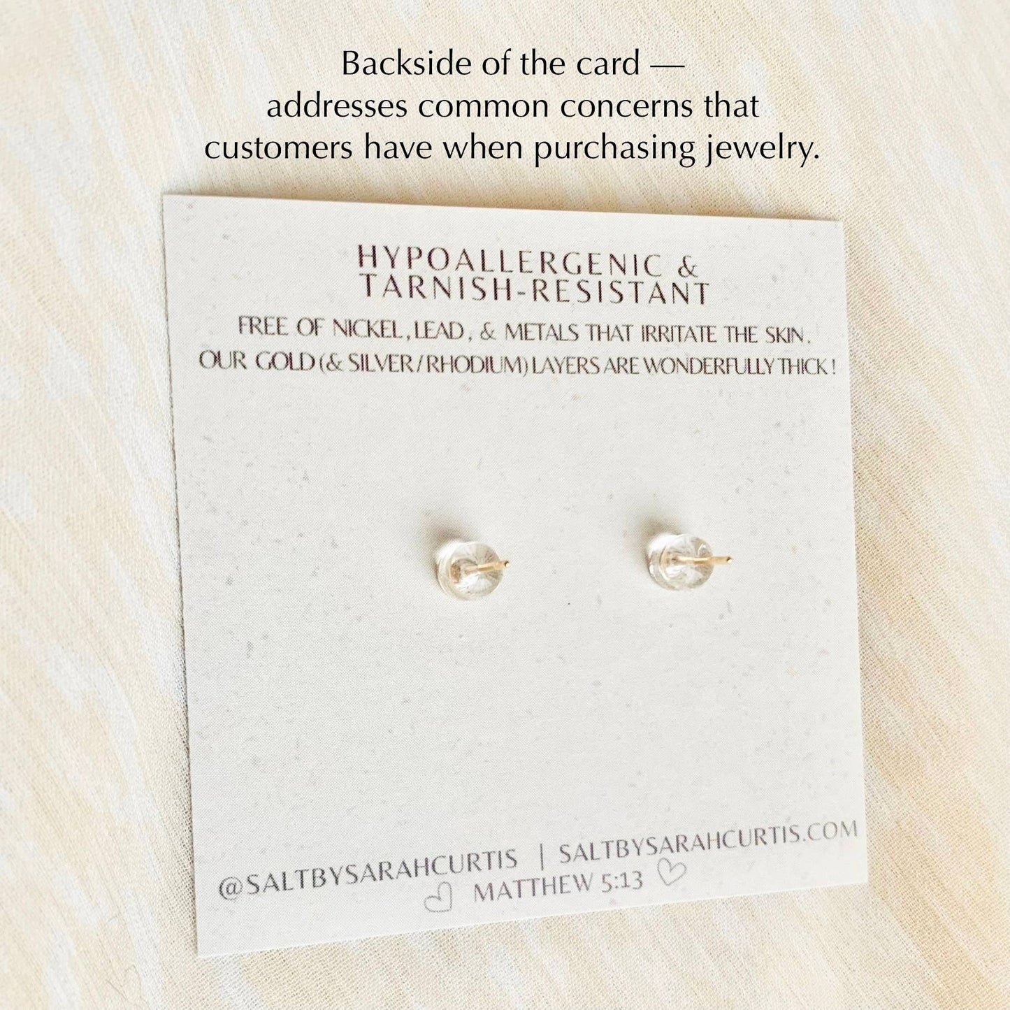 SALT by Sarah Curtis: Bow Studs