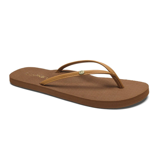 Cobian: Women's Nias Bounce Casual Flip Flop Sandal - Tan
