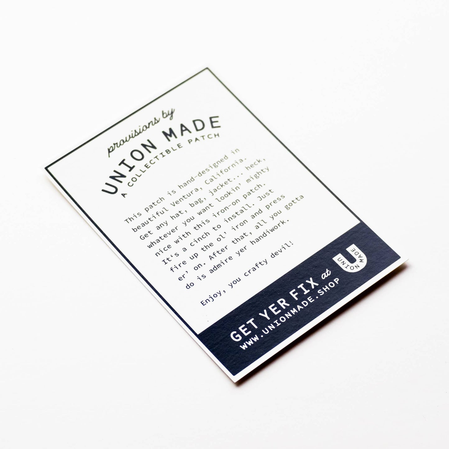 Union Made: Golden State Embroidered Iron on Patch - California