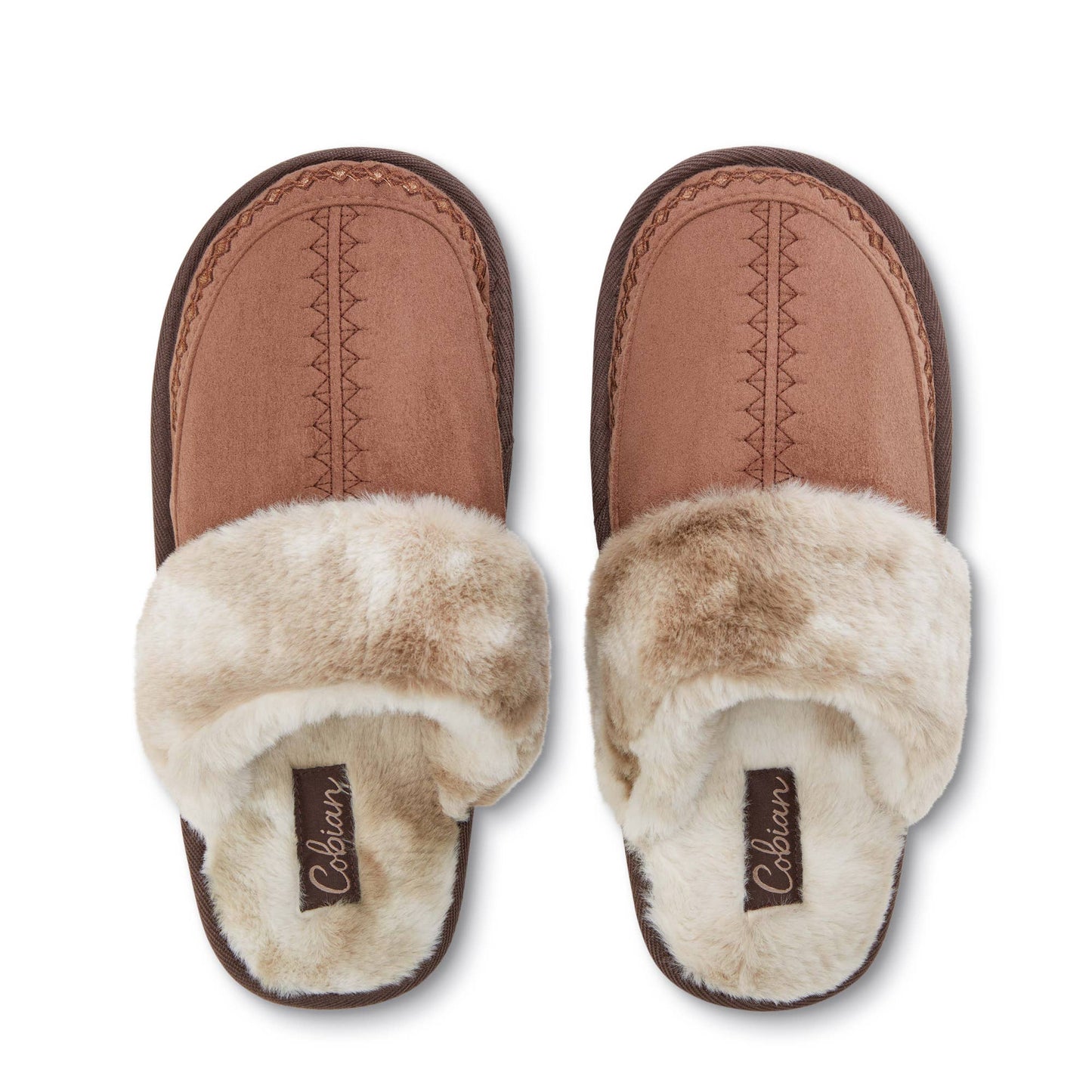 Cobian Women's Colima Mule Mocha Warm and Fuzzy Slipper