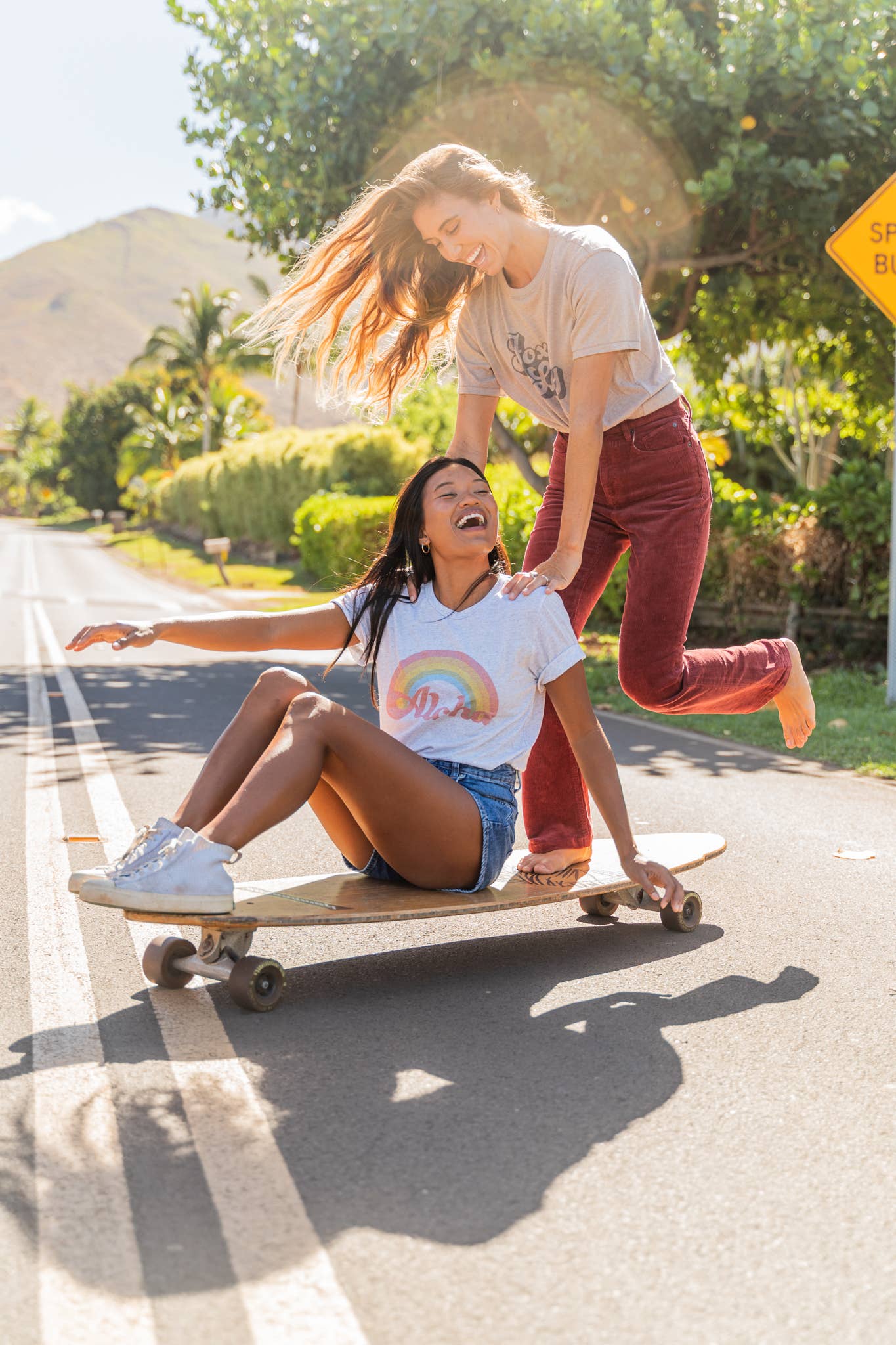 Aloha Lovely: Aloha Retro Rainbow Tee