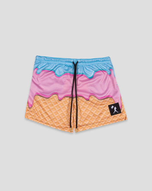 Baseballism: Flag Man Ice Cream Sundae Air Mesh Shorts - Youth