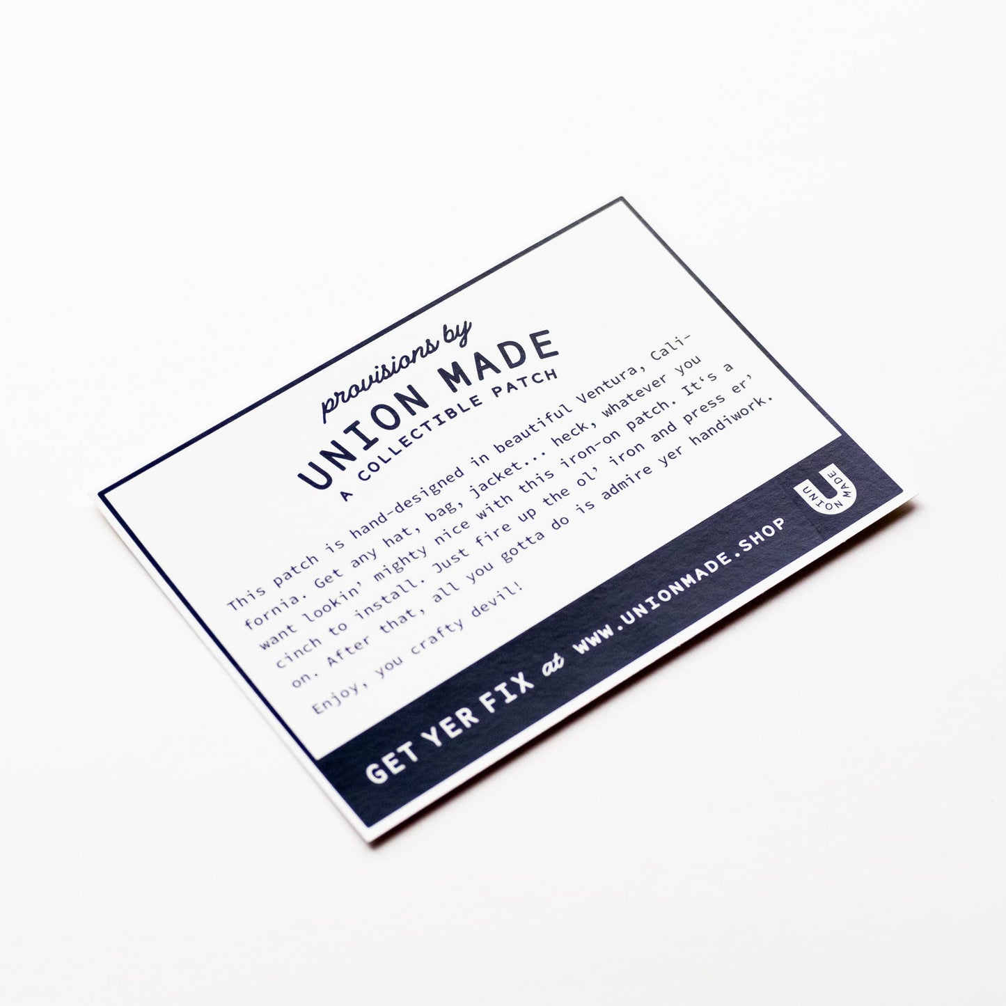 Union Made: Made In The West Embroidered Iron on Patch