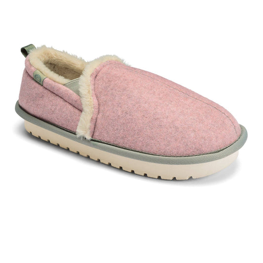 Cobian: Women's Carmel Moccasin - Pink Warm and Fuzzy Slipper