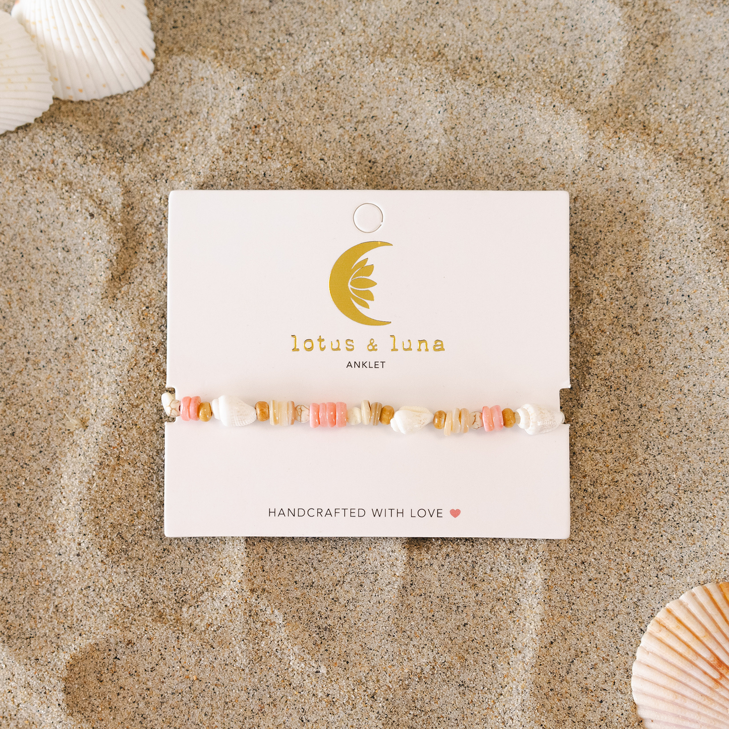 Lotus and Luna: Tigertail Beachcomber Shell Anklet