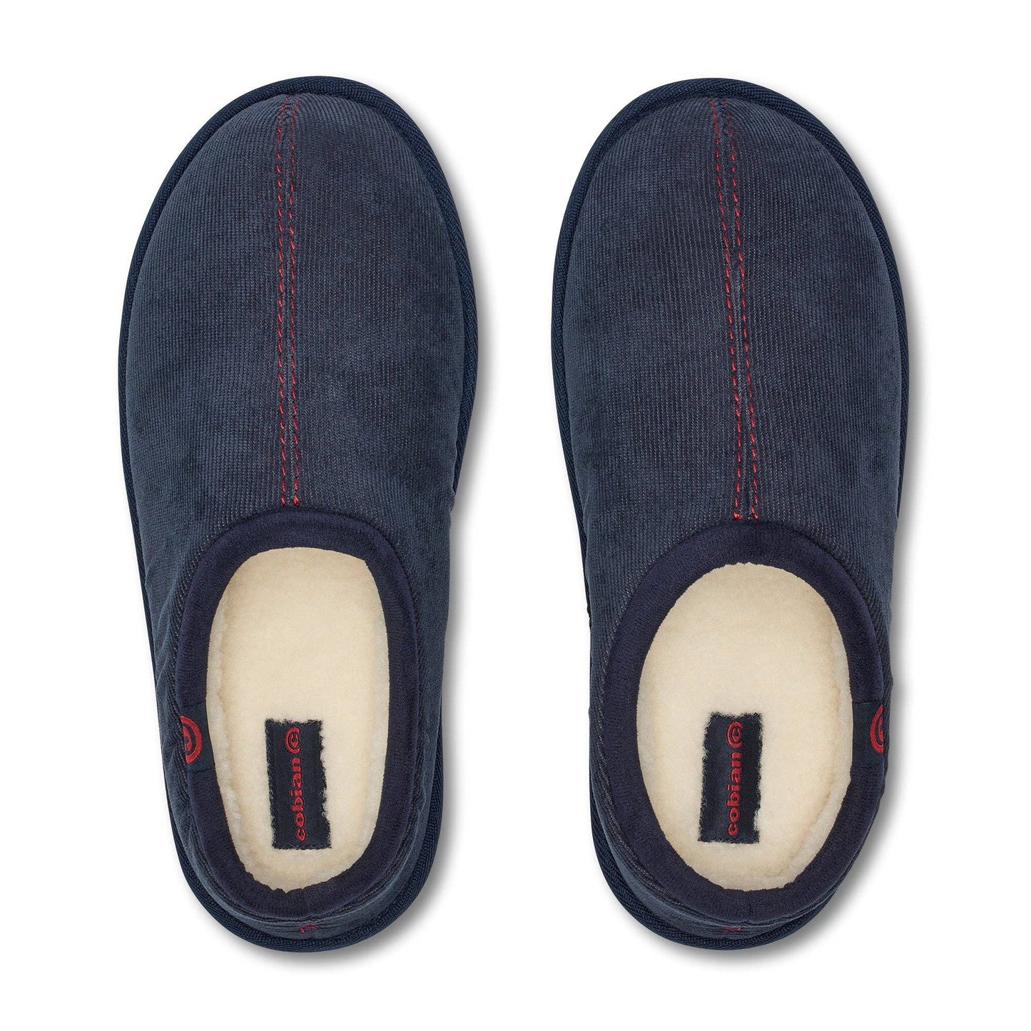 Cobian: Men's Dillon Slipper - Navy Warm and Fuzzy Slipper