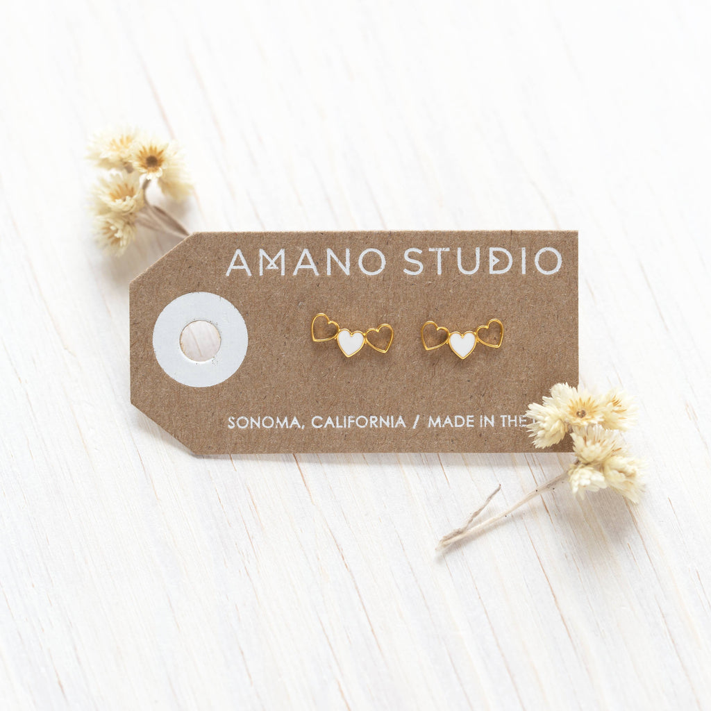 Amano Studio: Lots of Love Heart Studs
