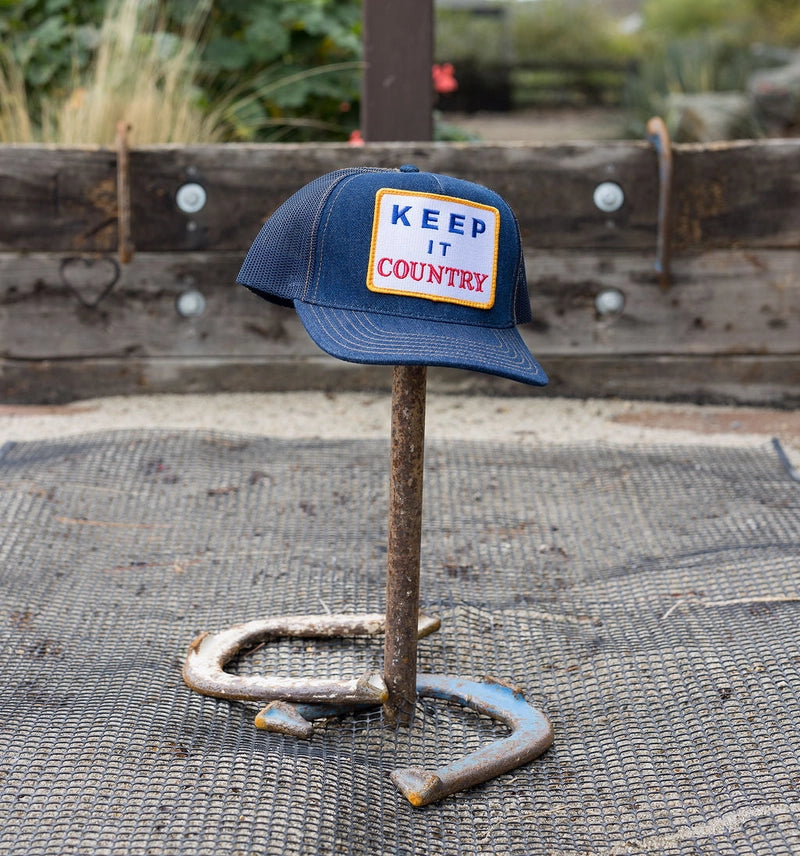 Friday Feelin' Keep It Country Trucker Hat (Denim)