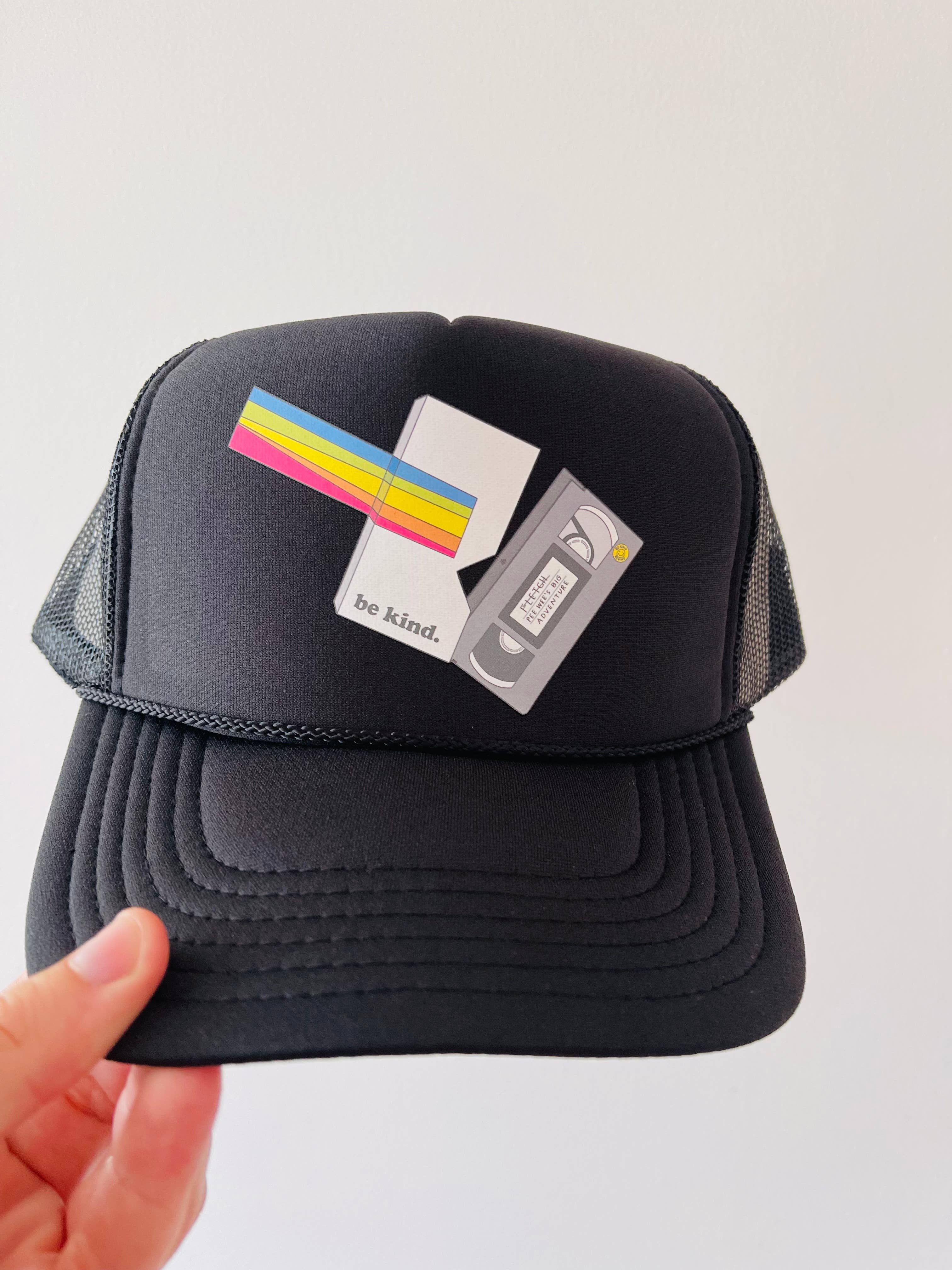 Rad Hat Society: Be Kind. (Rewind VHS 📼) Vintage Trucker Hat