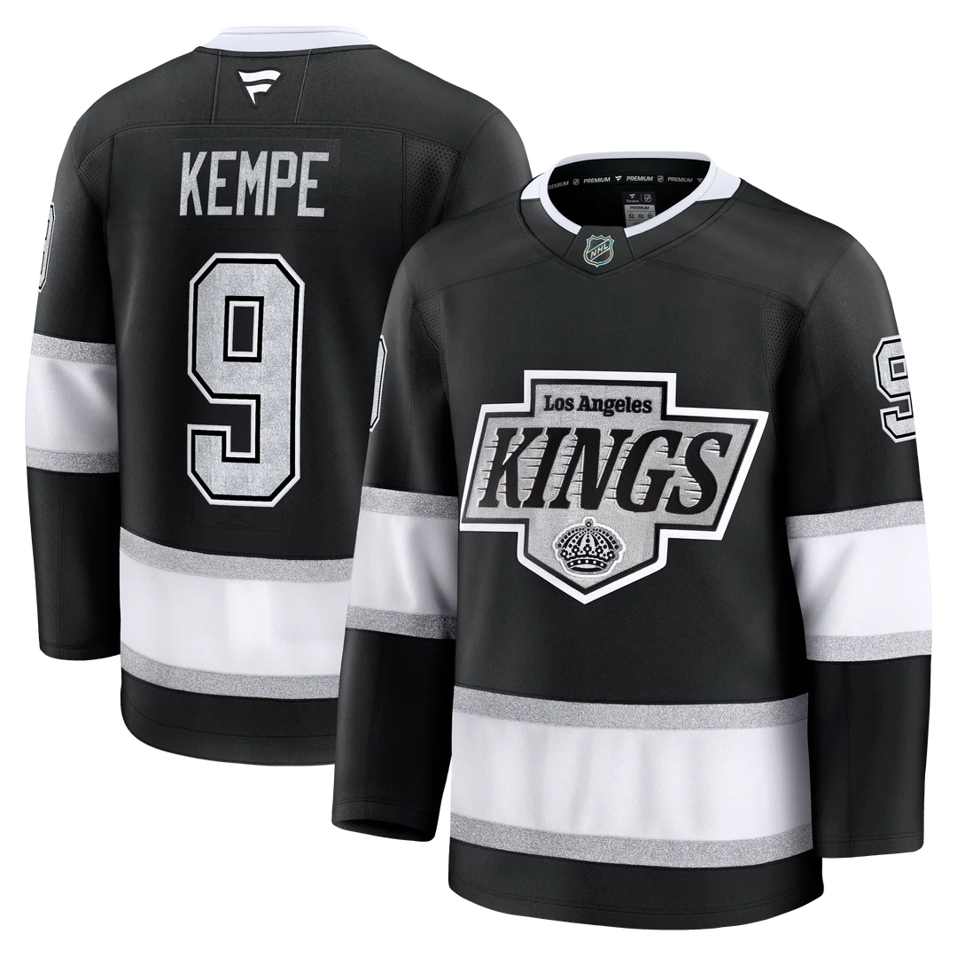 LA Kings: Adrian Kempe Premium Black Home Jersey