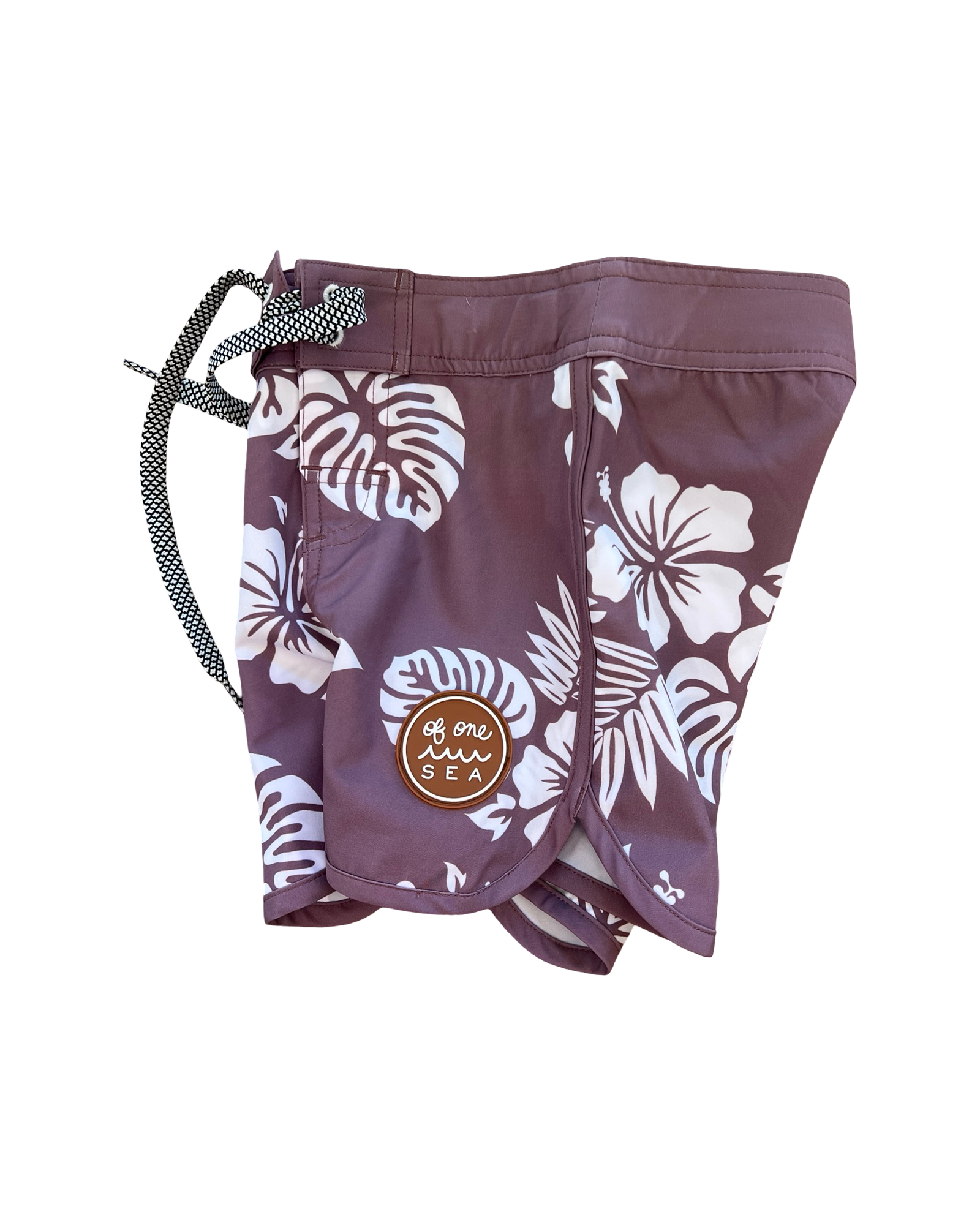 Of One Sea Boy's Boardshorts (Las Olitas Dusty Mauve Floral)