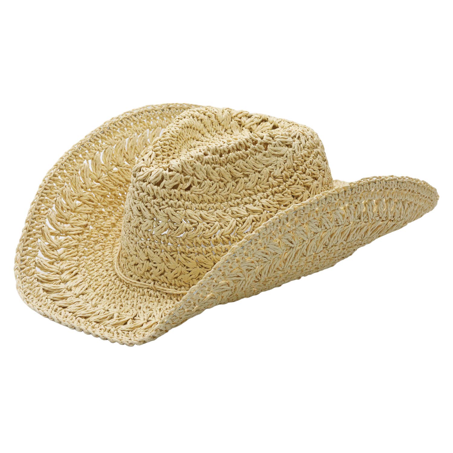 Peter Grimm: Alexis Adjustable Toyo Straw Western Drifter Cowboy Hat