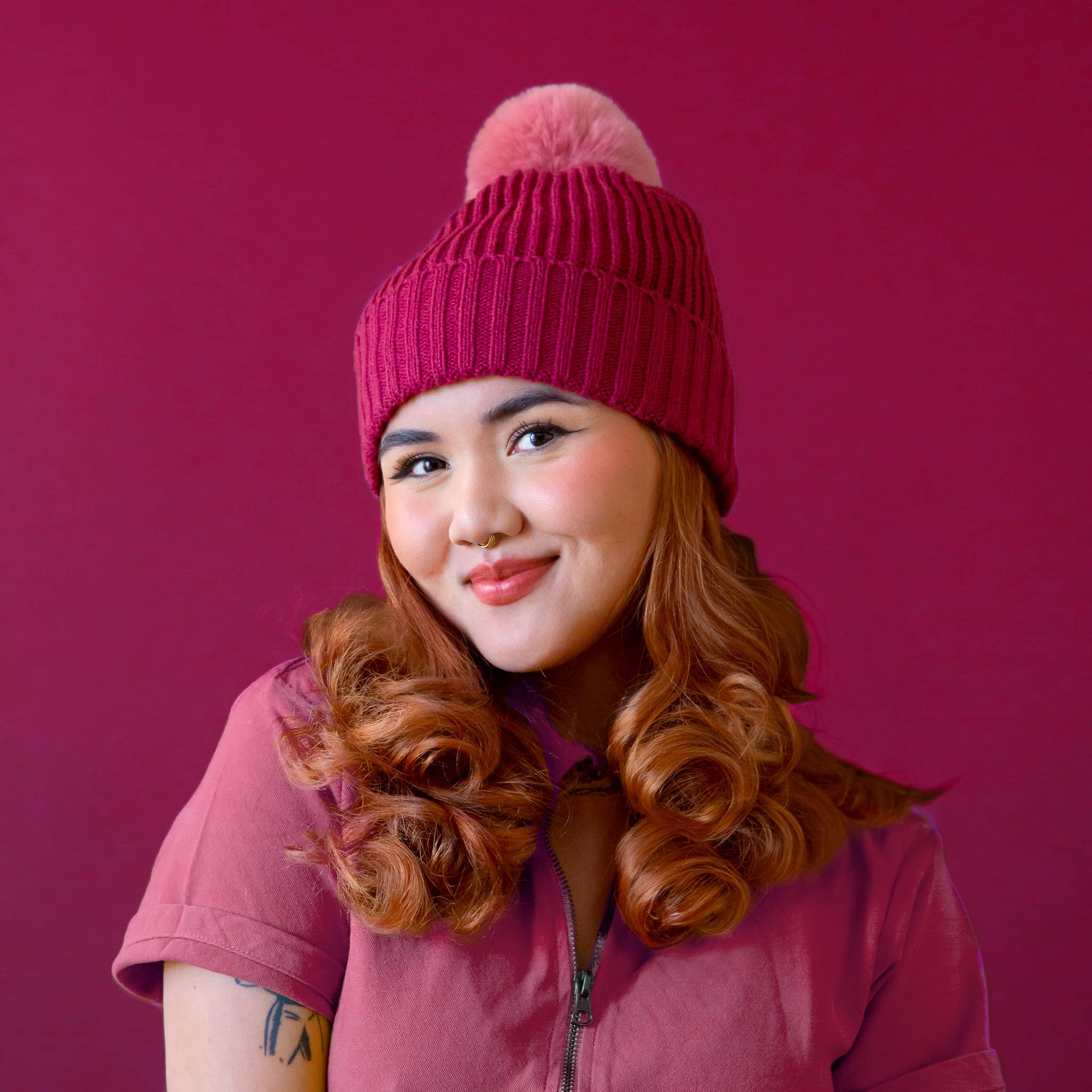 Sunshine Studios: Snow Bunny Pom Hat
