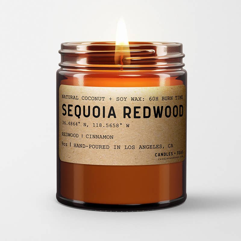 Candlefy: Sequoia Redwood California Candle: Natural Coconut Soy Wax