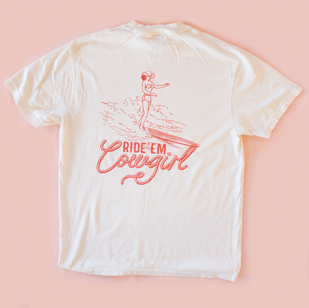 All Swell Surf: Kids Ride 'Em Cowgirl Surf Tee