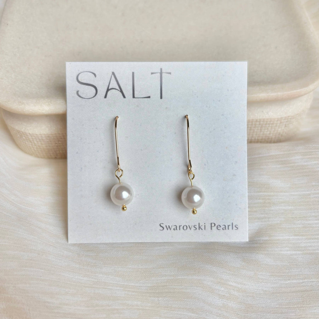 SALT by Sarah Curtis: Pearl Hook Earrings