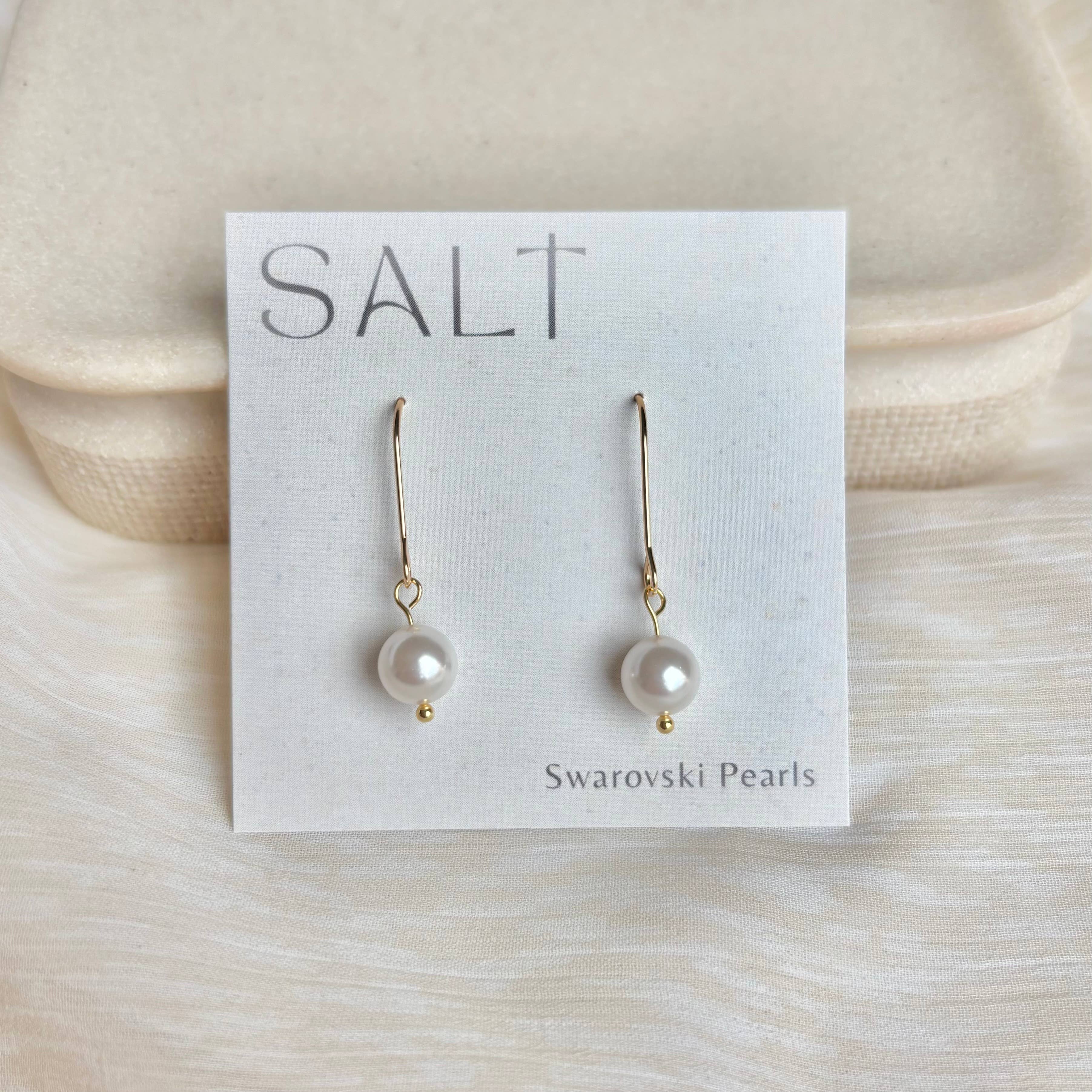 SALT by Sarah Curtis: Pearl Hook Earrings