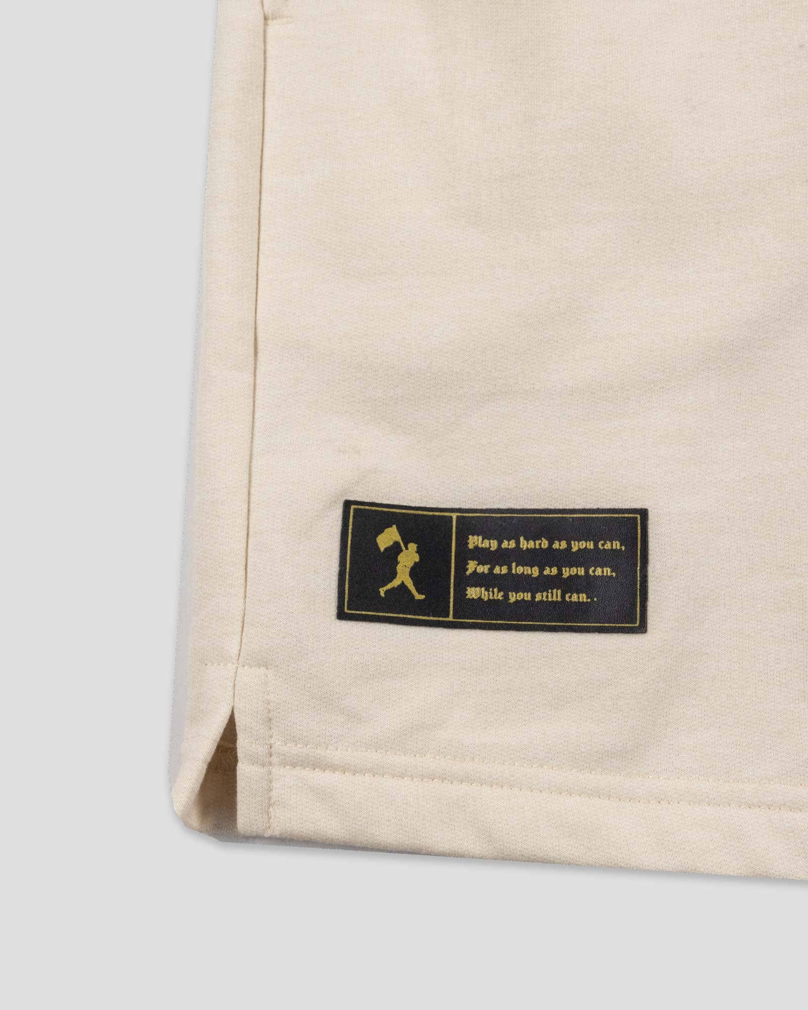 Baseballism: Play Hard Comfort Sweat Shorts (Cream) - Youth