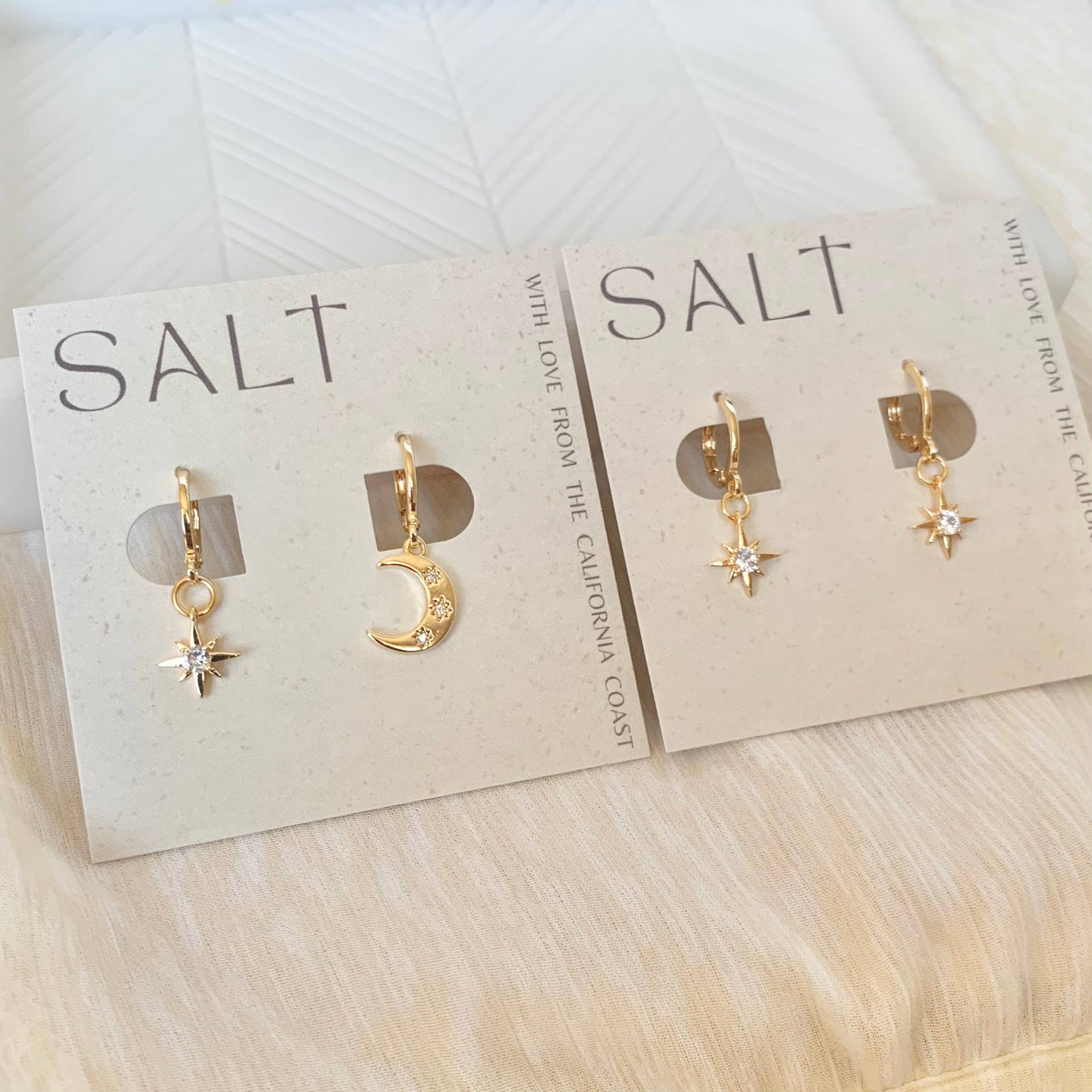 SALT by Sarah Curtis: Starburst Huggie Hoops