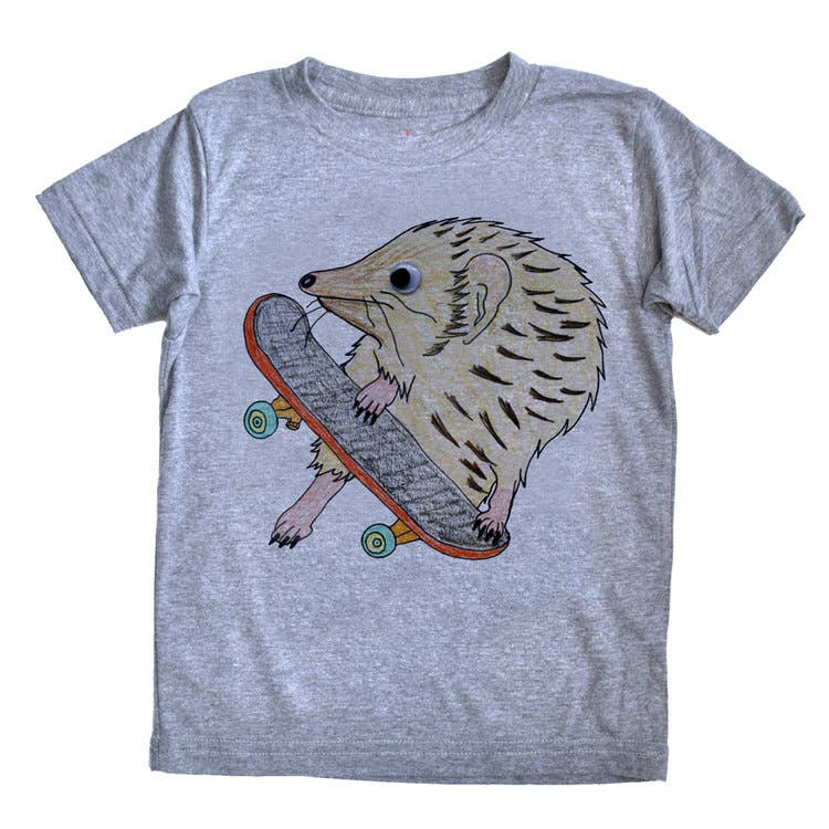 orangeheat: Hedgehog Skater - Kids Triblend Tee
