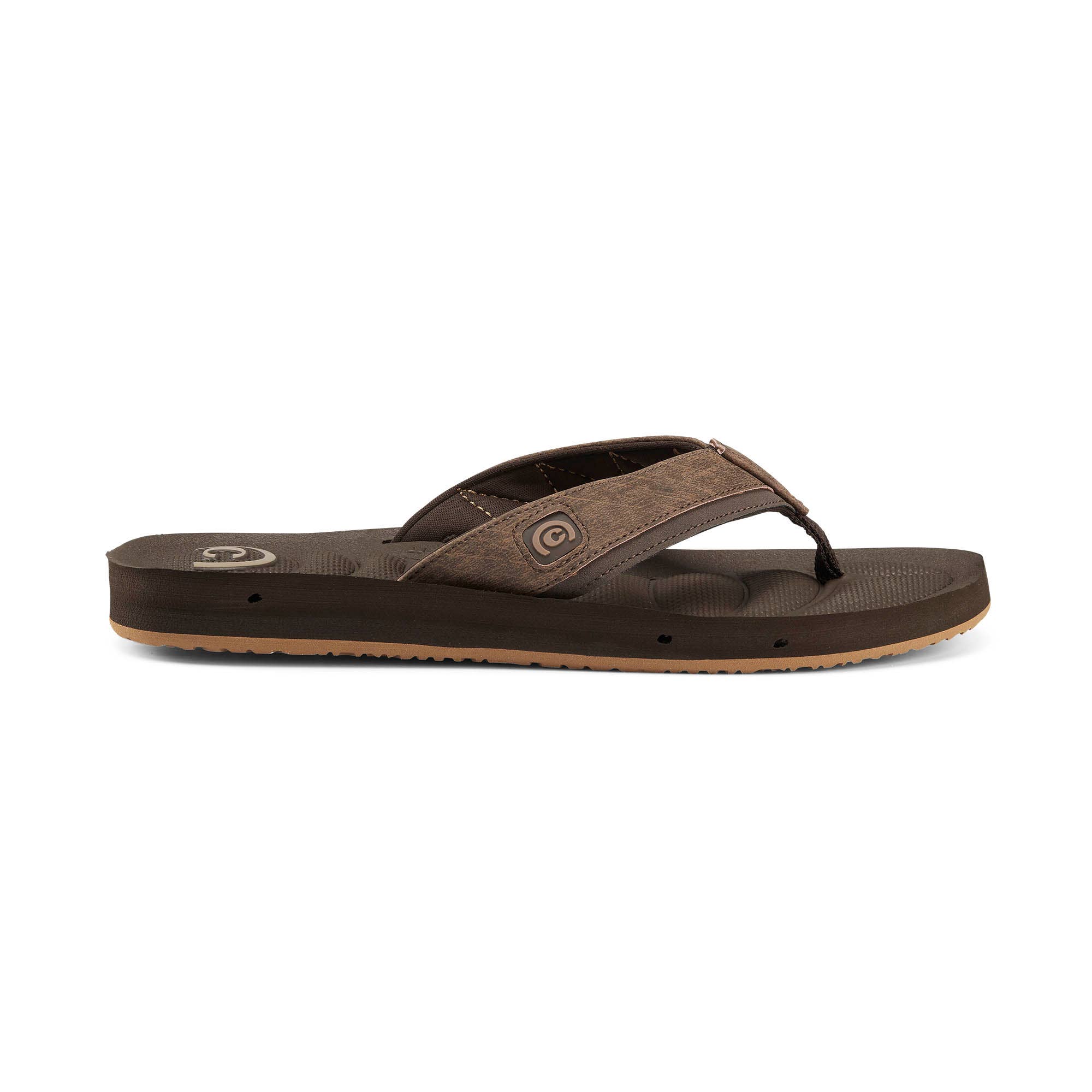 Cobian: Men's Draino Chocolate Water Draining Flip Flop Sandal with Arch Support