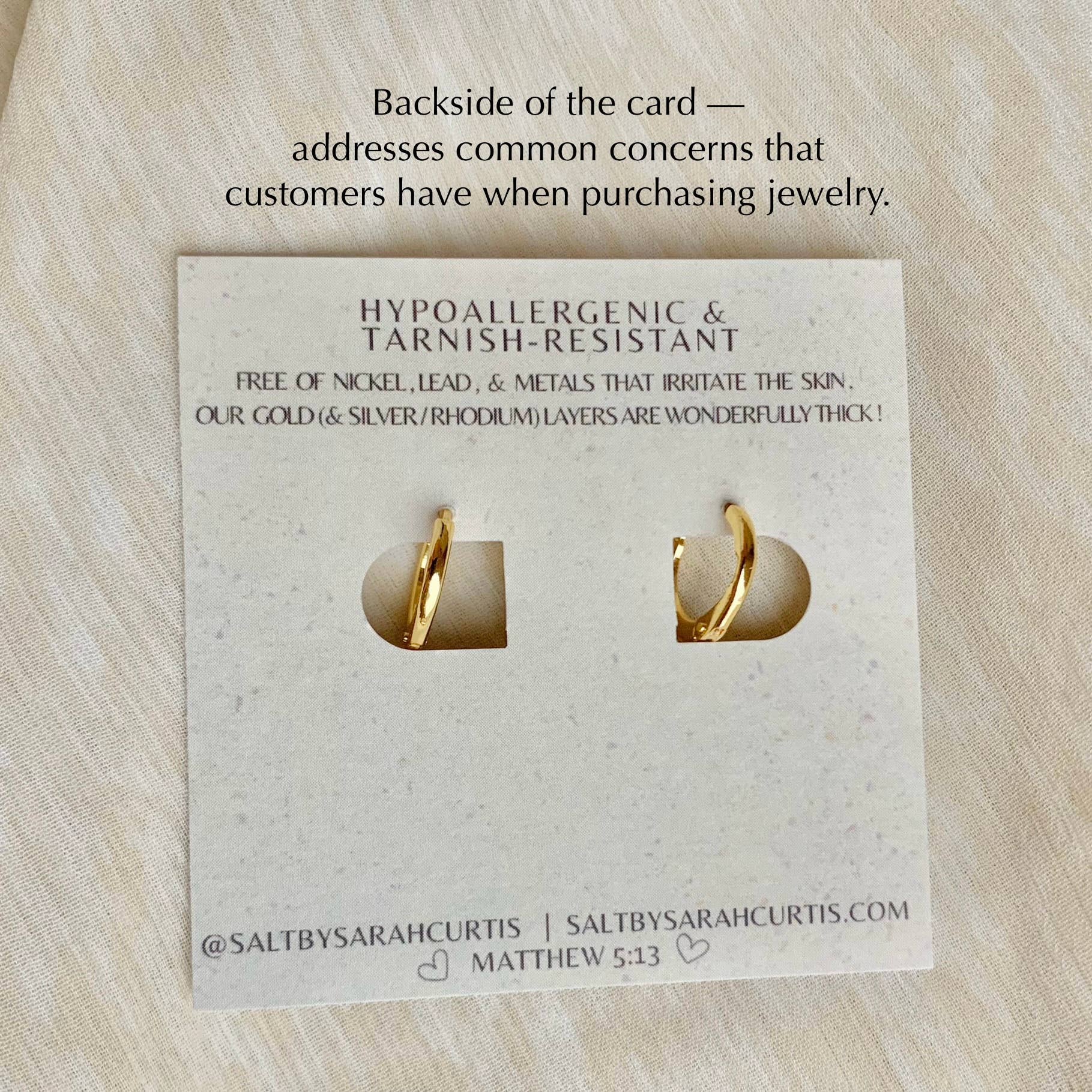 SALT by Sarah Curtis: Bumble Bee Huggie Hoops