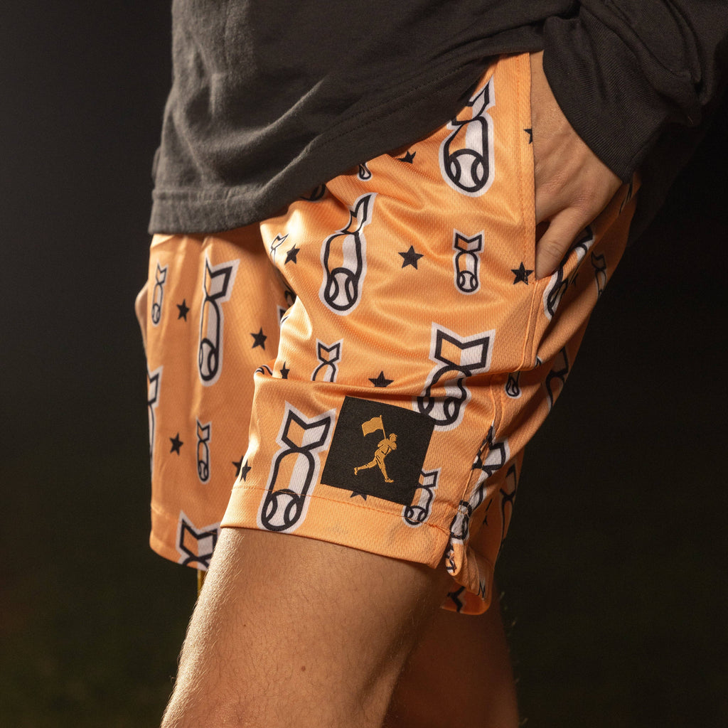 Baseballism: Stay Humble Drop Bombs Diamond Air Mesh Shorts - Youth