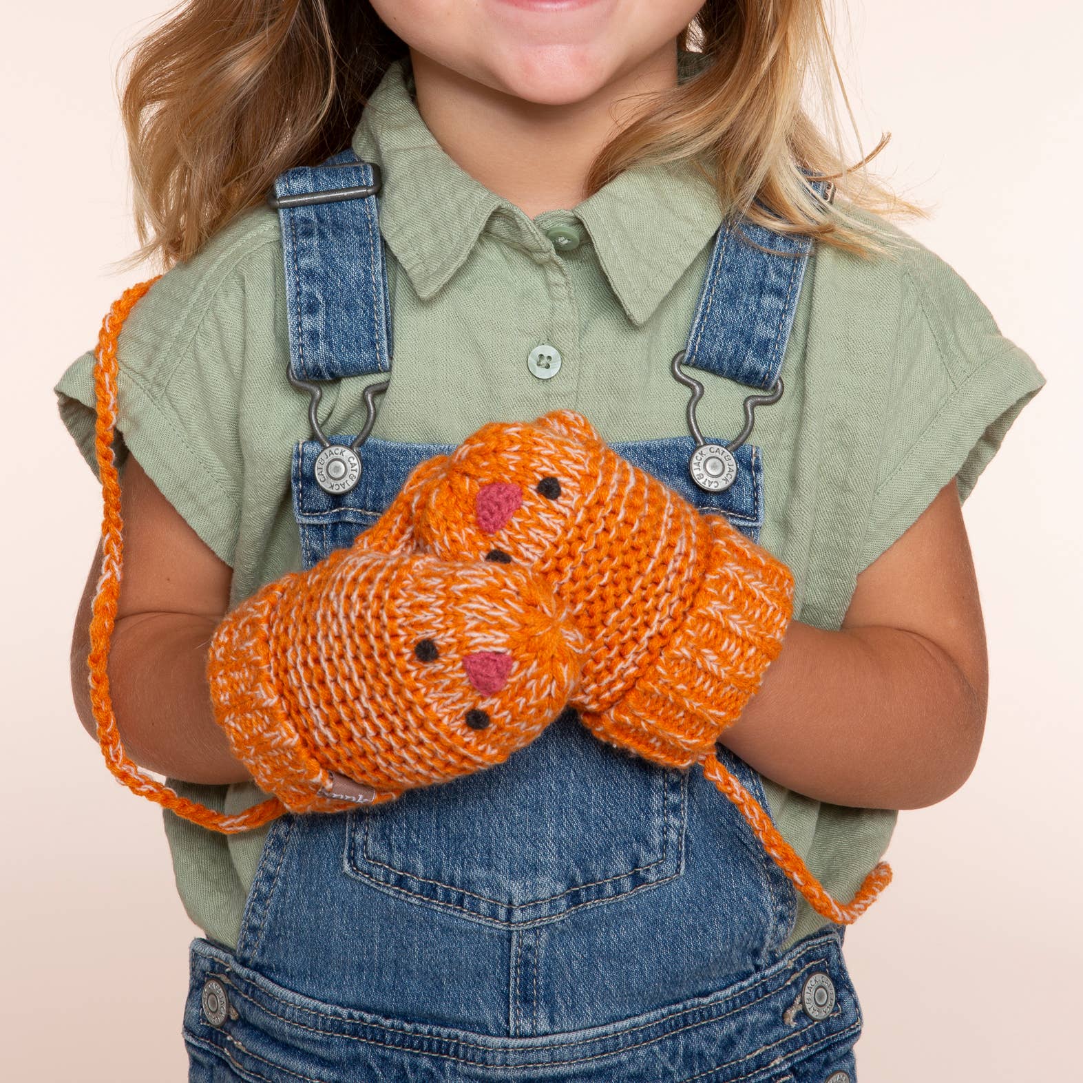 Peppercorn Kids: Knit Chick Mittens - Spiced Orange