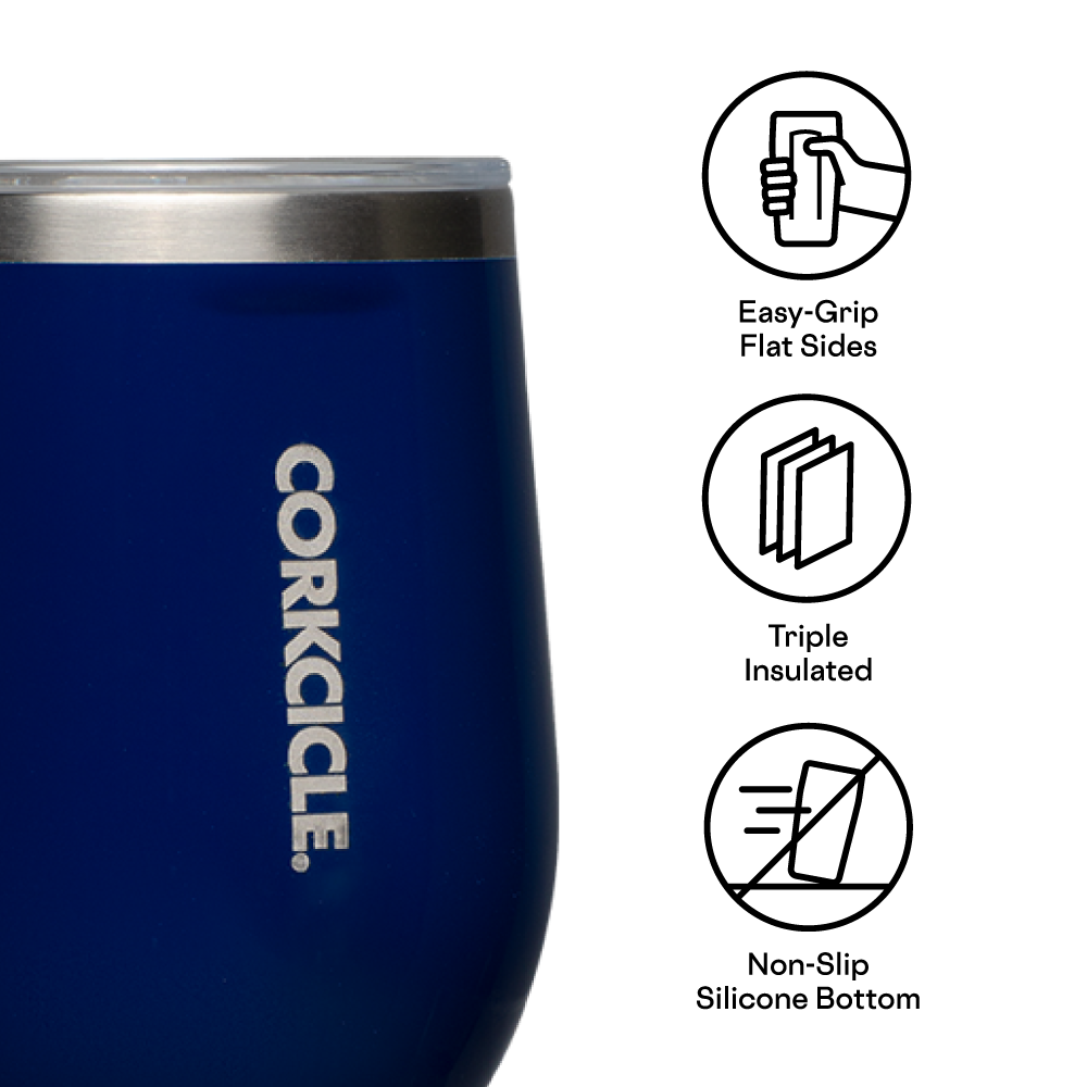 Corkcicle: Stemless - 12oz Gloss Midnight Navy