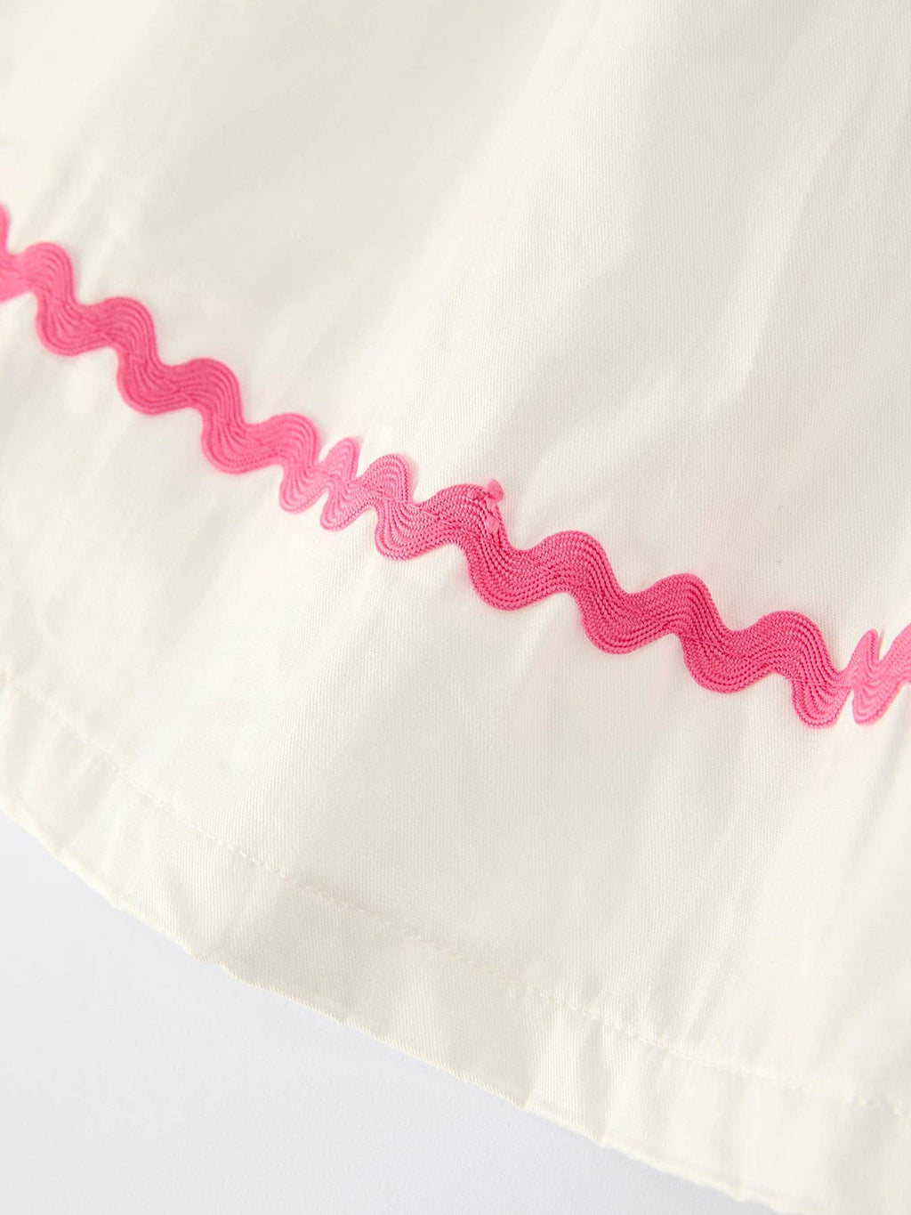 Rylee Faith: Fall White Girls Dress with Pink Bow Embroidery