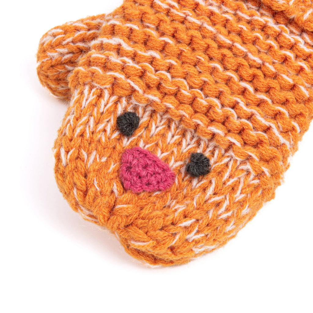 Peppercorn Kids: Knit Chick Mittens - Spiced Orange