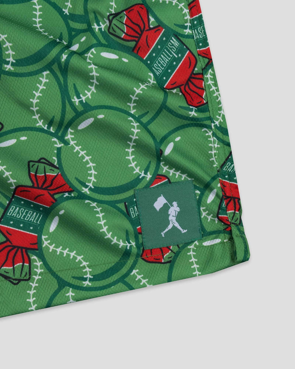 Baseballism: Doubles and Bubbles Diamond Air Mesh Shorts (Walk-Off Watermelon) - Youth