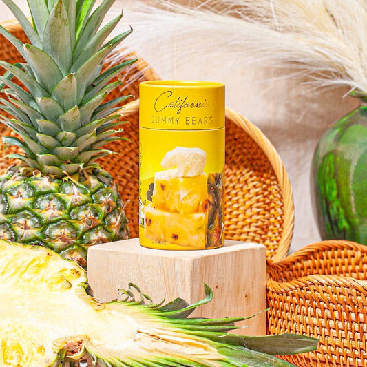 California Gummy Bears - Malibu Sour Pineapple organic gummy bears