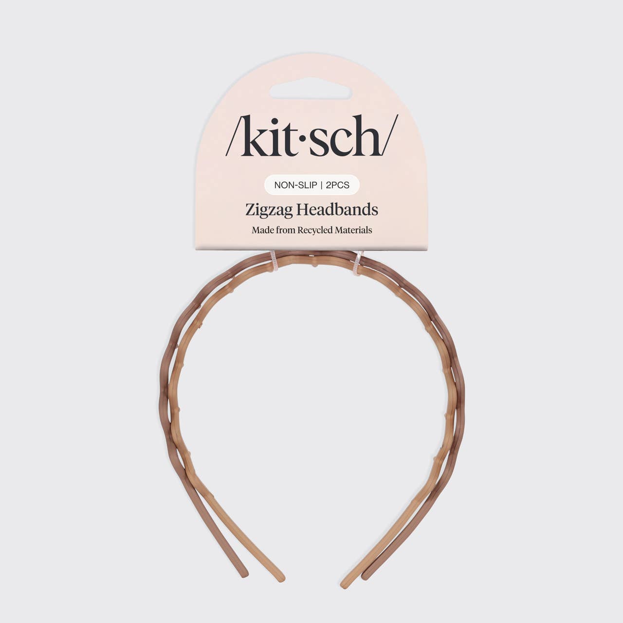 KITSCH Zig Zag Headband 2 piece Set (Neutral)