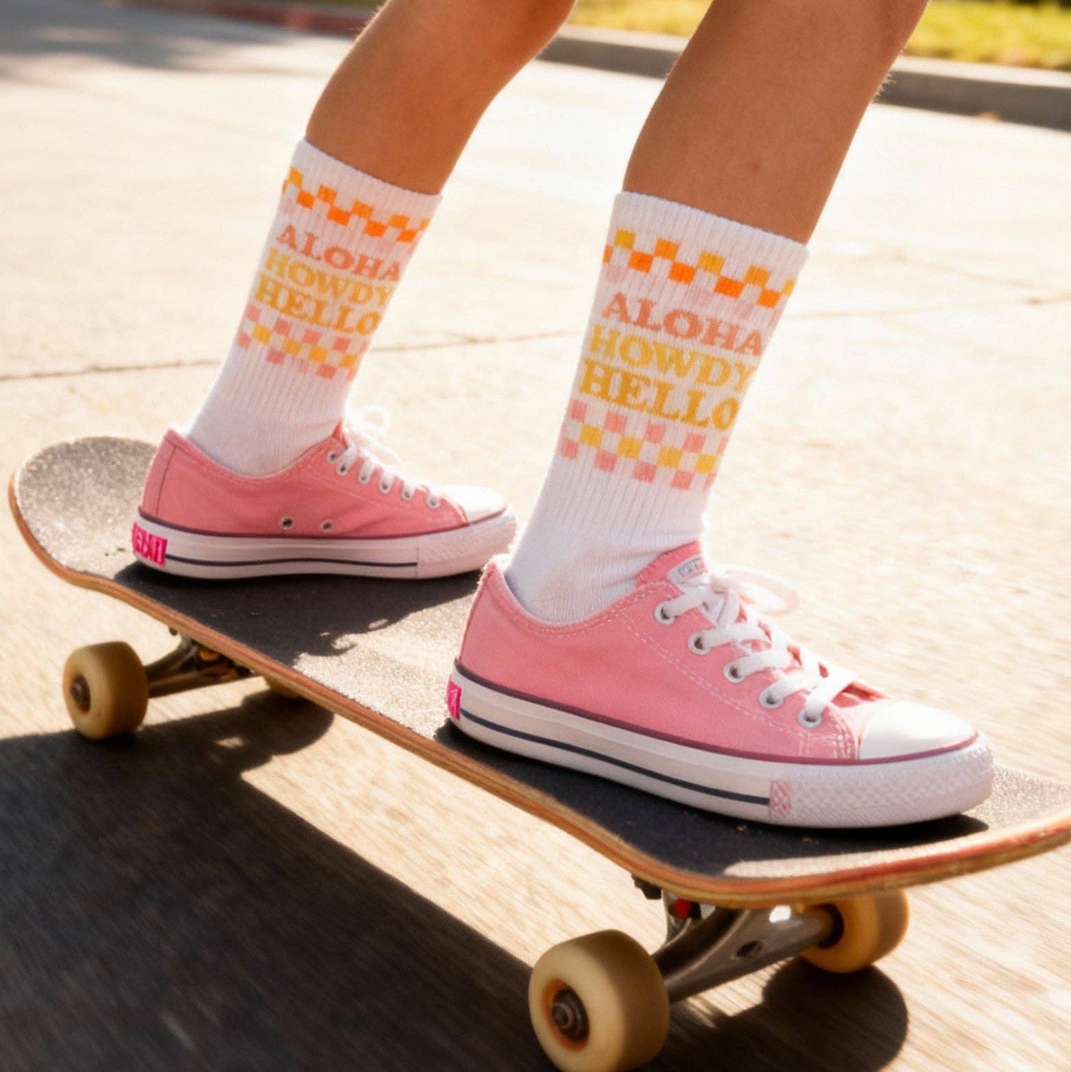 All Swell Surf: Aloha Howdy Hello Kids Socks