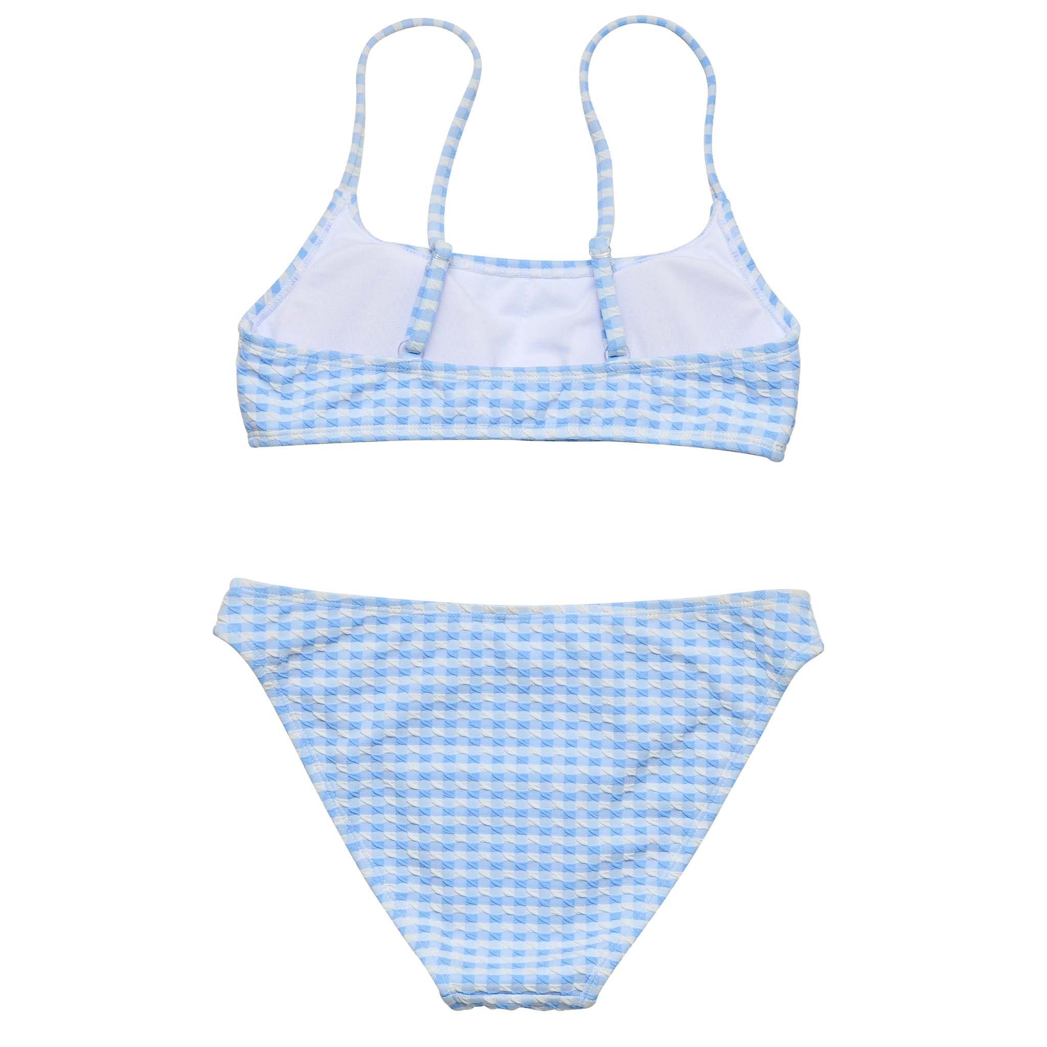 Snapper Rock Swimwear Tween Crop Bikini (Seaside Gingham)
