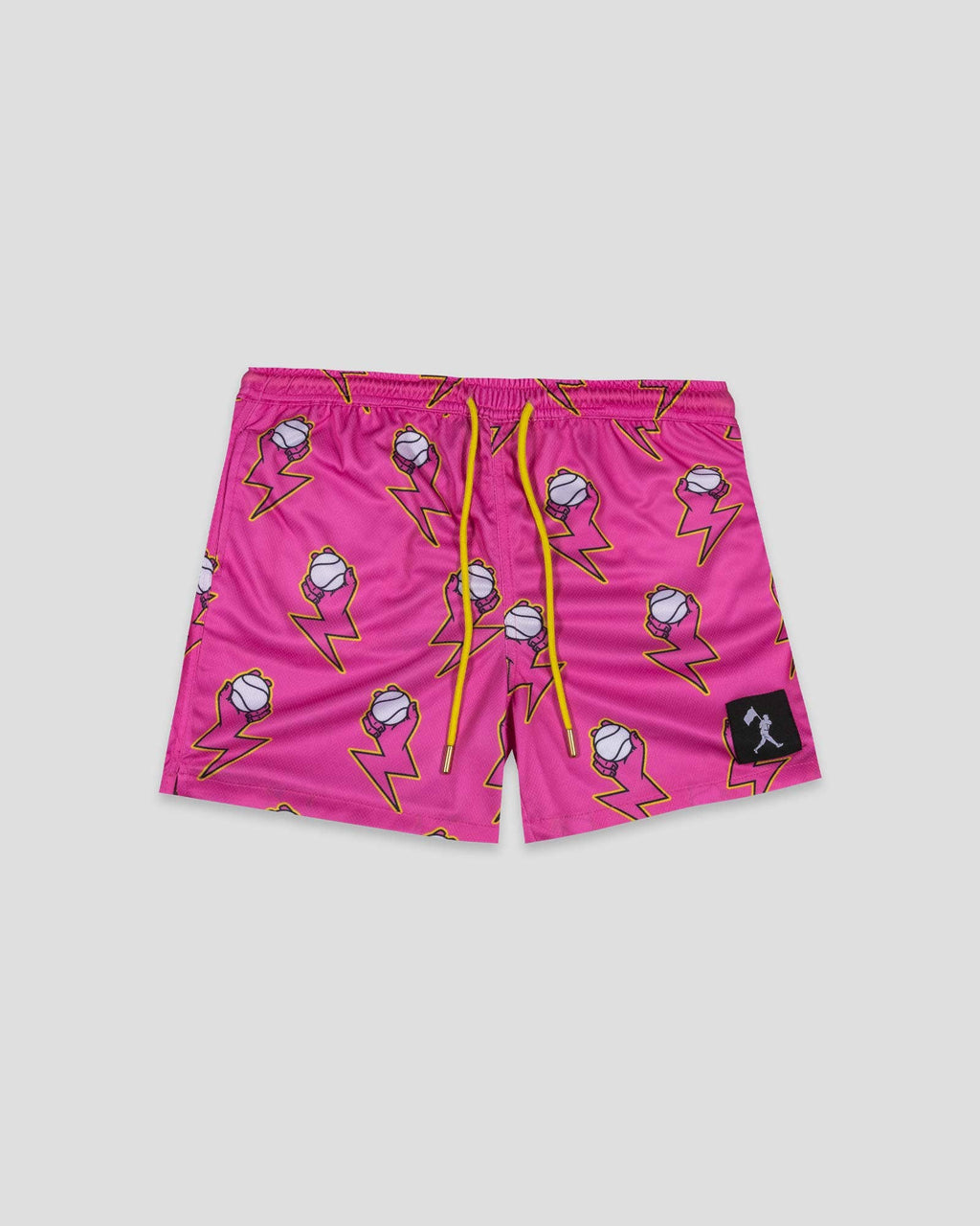 Baseballism: Electric Arms Diamond Air Mesh Shorts (Pink) - Youth