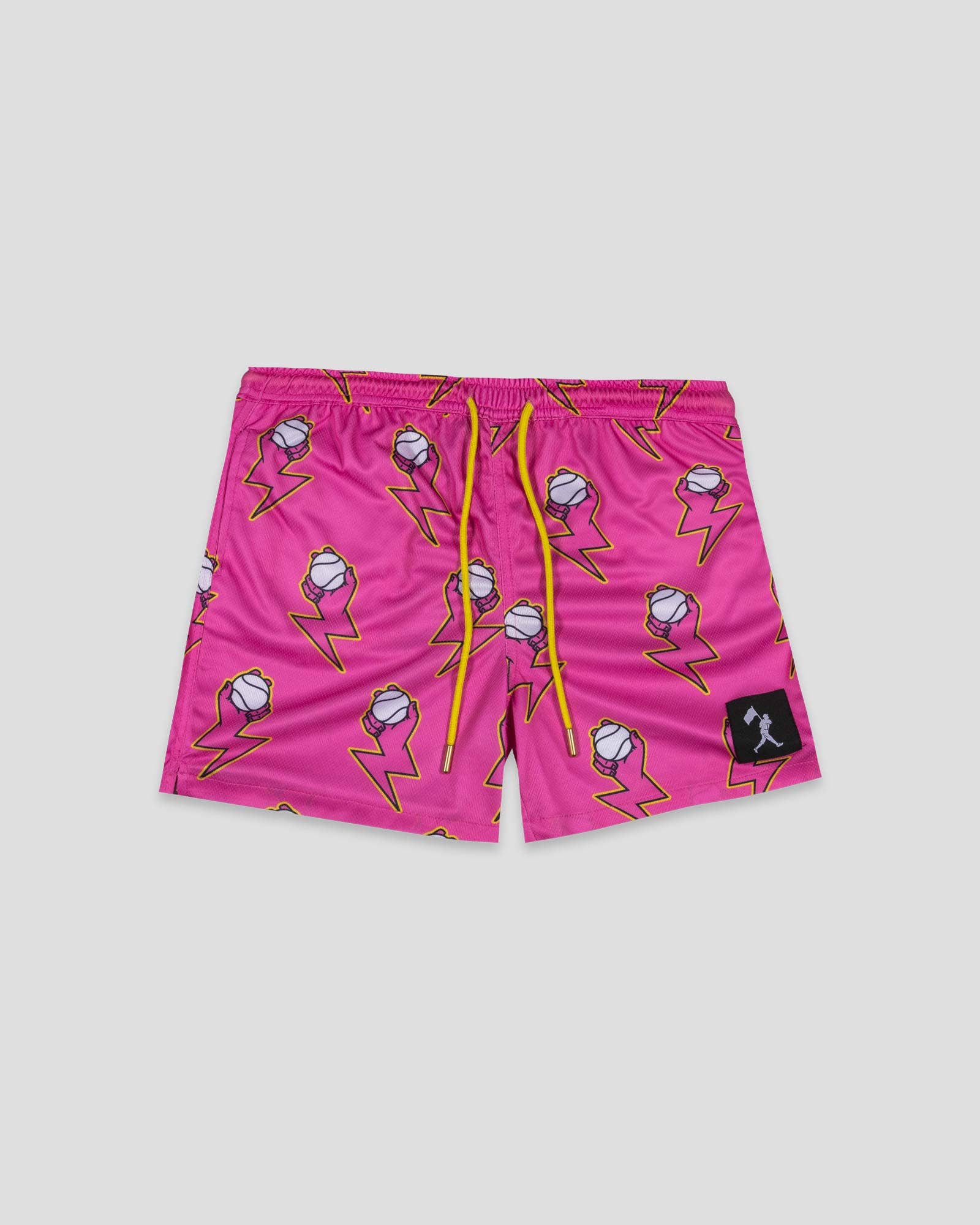 Baseballism: Electric Arms Diamond Air Mesh Shorts (Pink) - Youth