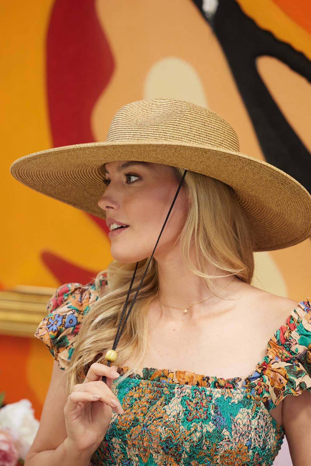 Peter Grimm: Shimmer Straw Wide Brim Resort Hat