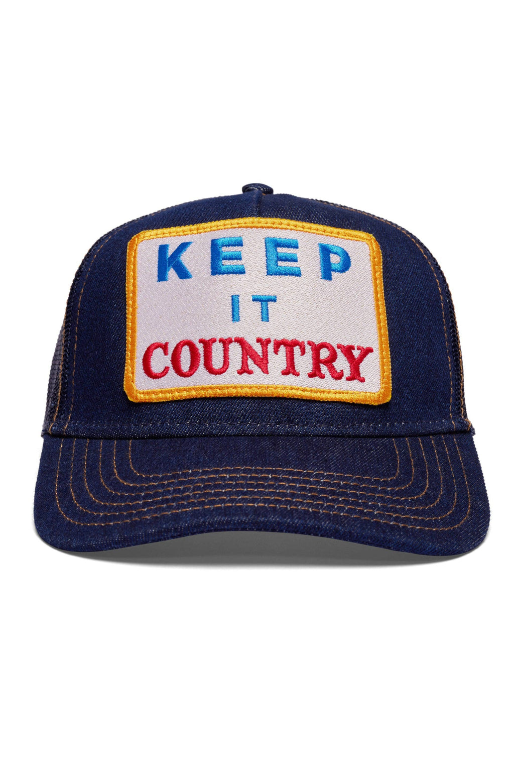Friday Feelin': Keep It Country Trucker Hat in Denim