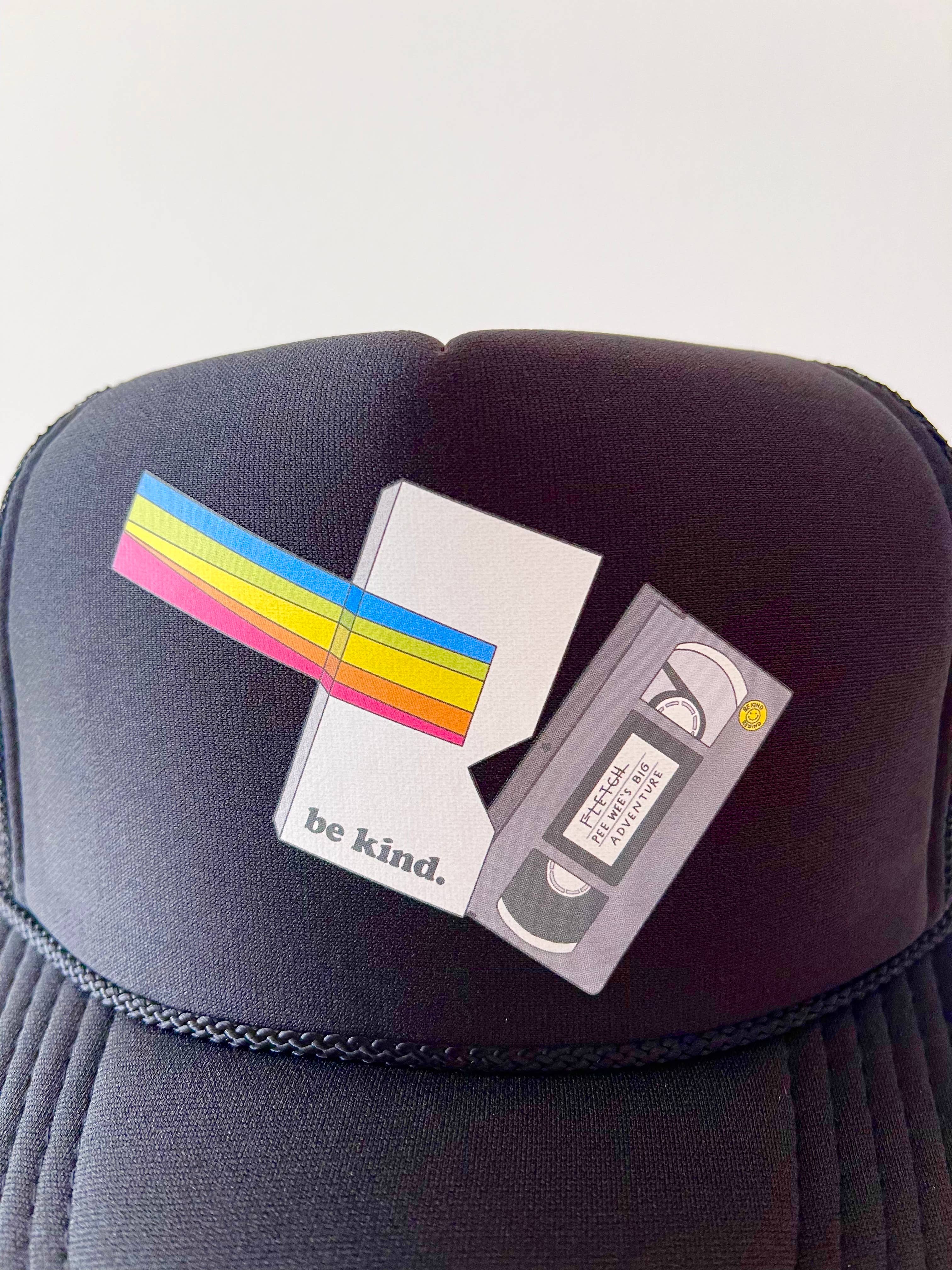 Rad Hat Society: Be Kind. (Rewind VHS 📼) Vintage Trucker Hat
