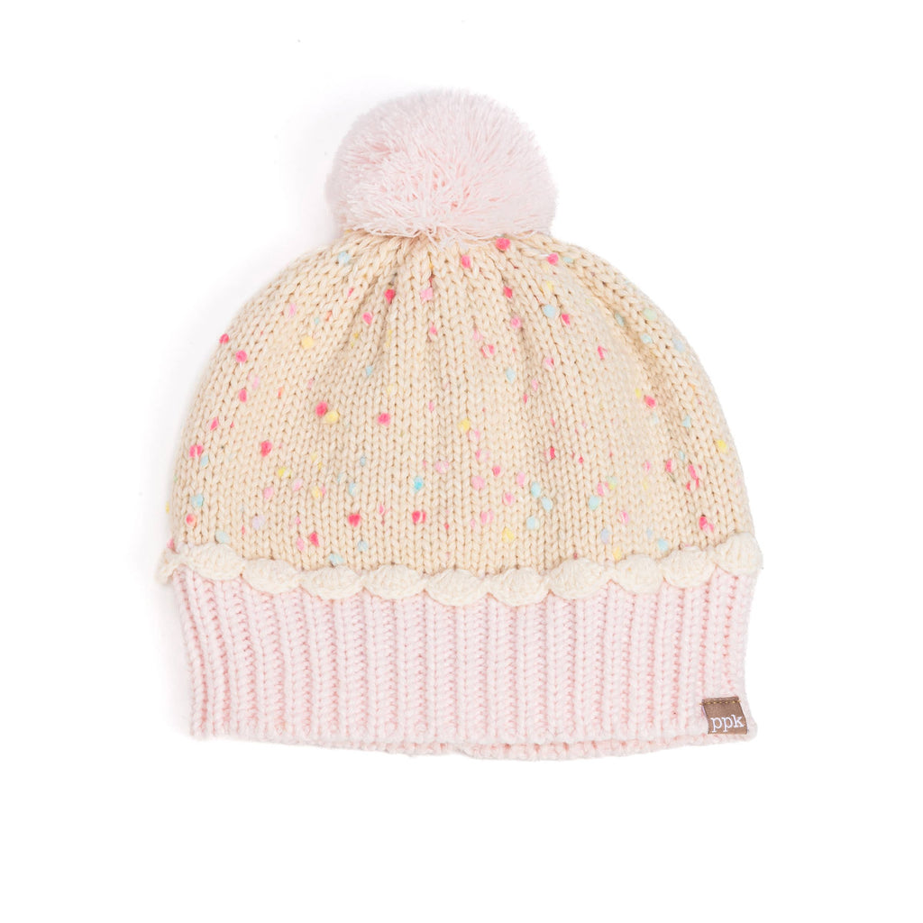 Peppercorn Kids: Knit Cupcake Beanie - Pastel Pink