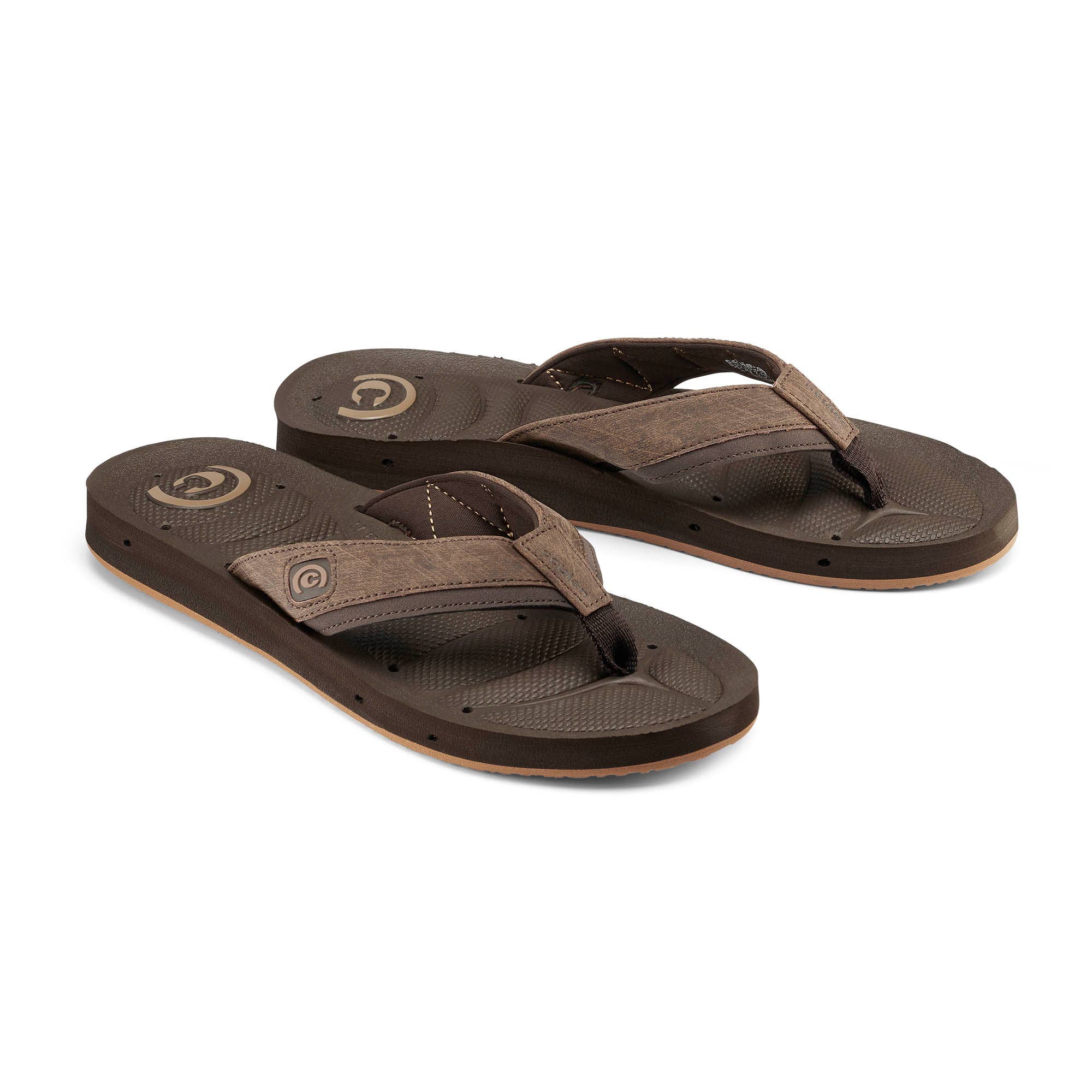 Cobian: Men's Draino Chocolate Water Draining Flip Flop Sandal with Arch Support