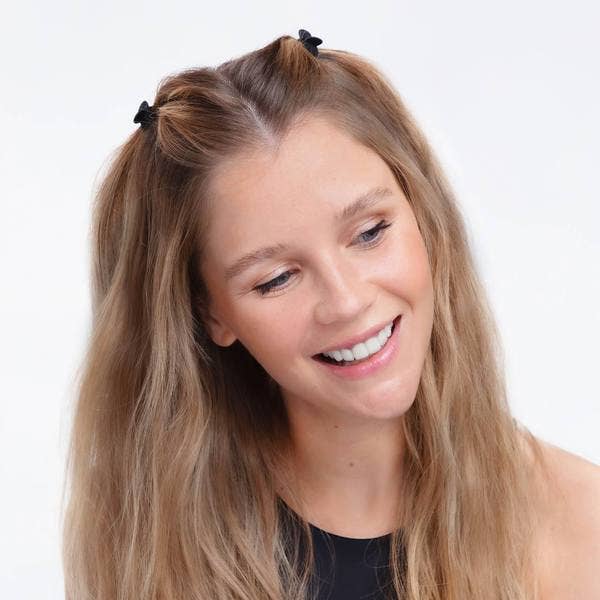 KITSCH: Recycled Plastic X-Small Claw Clips 6pc - Black & Tort