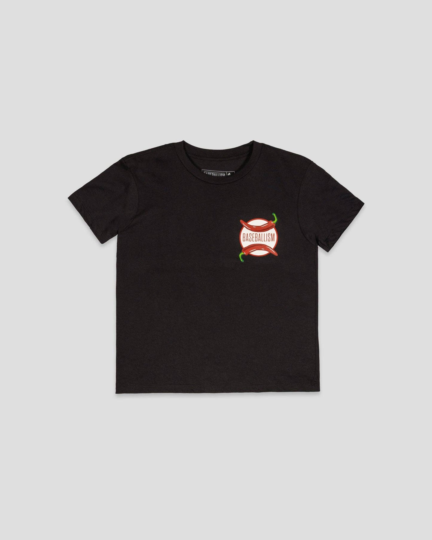 Baseballism: High Heat Hot Sauce Glow in the Dark T-Shirt (Black) - Youth