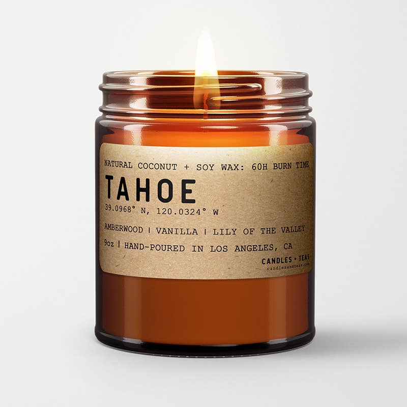 Candlefy: Lake Tahoe Candle (Rustic Amberwood and Warm Vanilla)